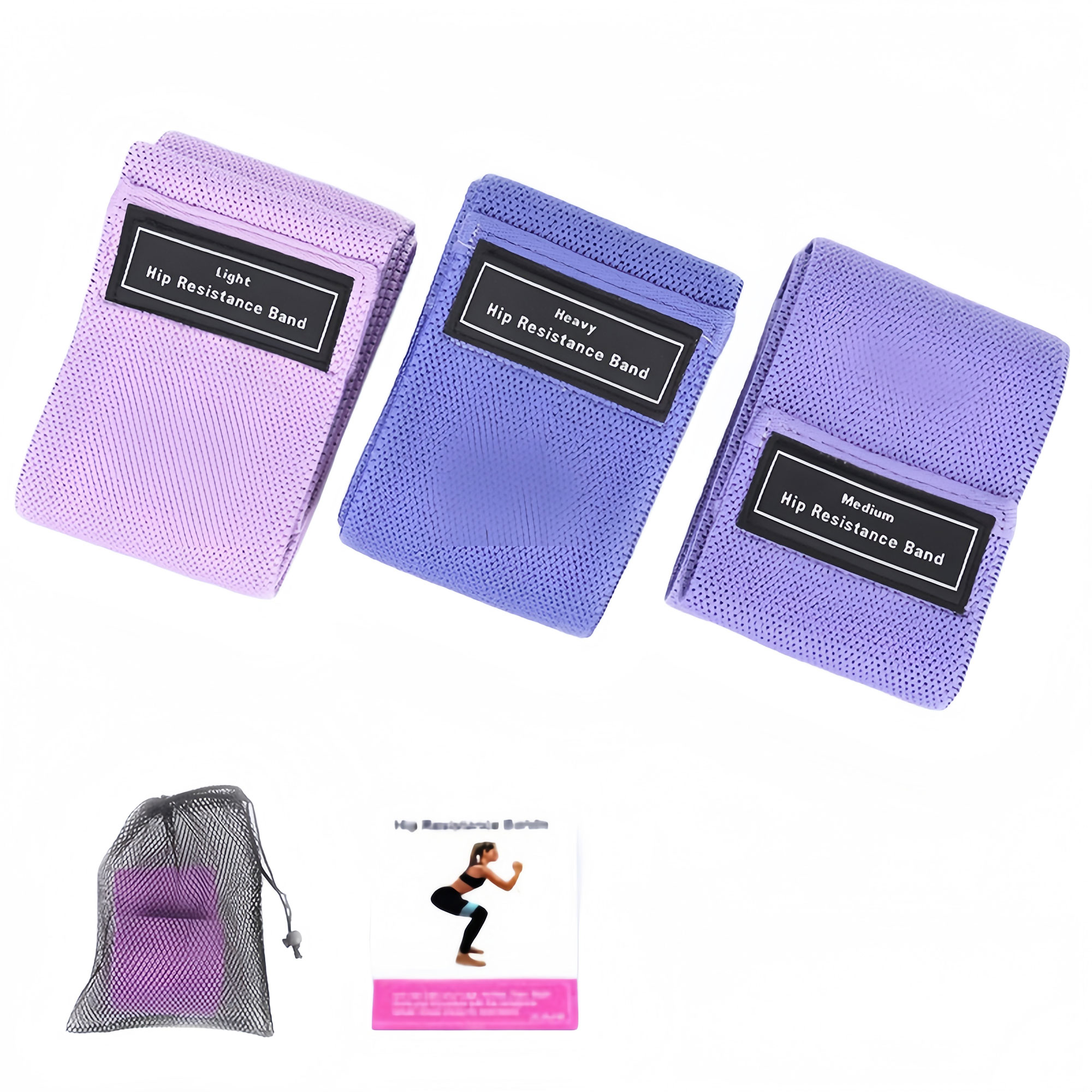Custom Logo 3-Piece Yoga Resistance Band Set 3