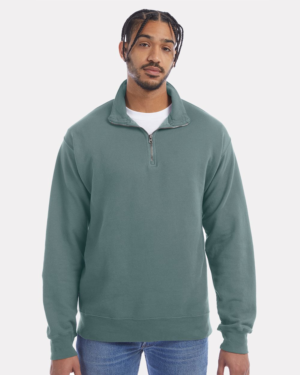 Unisex Garment-Dyed Quarter-Zip Sweatshirt - GDH425 23