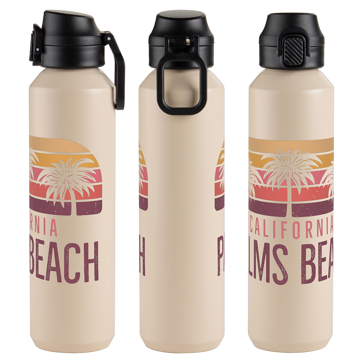 Nexus 27 oz Recycled Aluminum Bottle with Flip-Top Lid and Carabiner 81