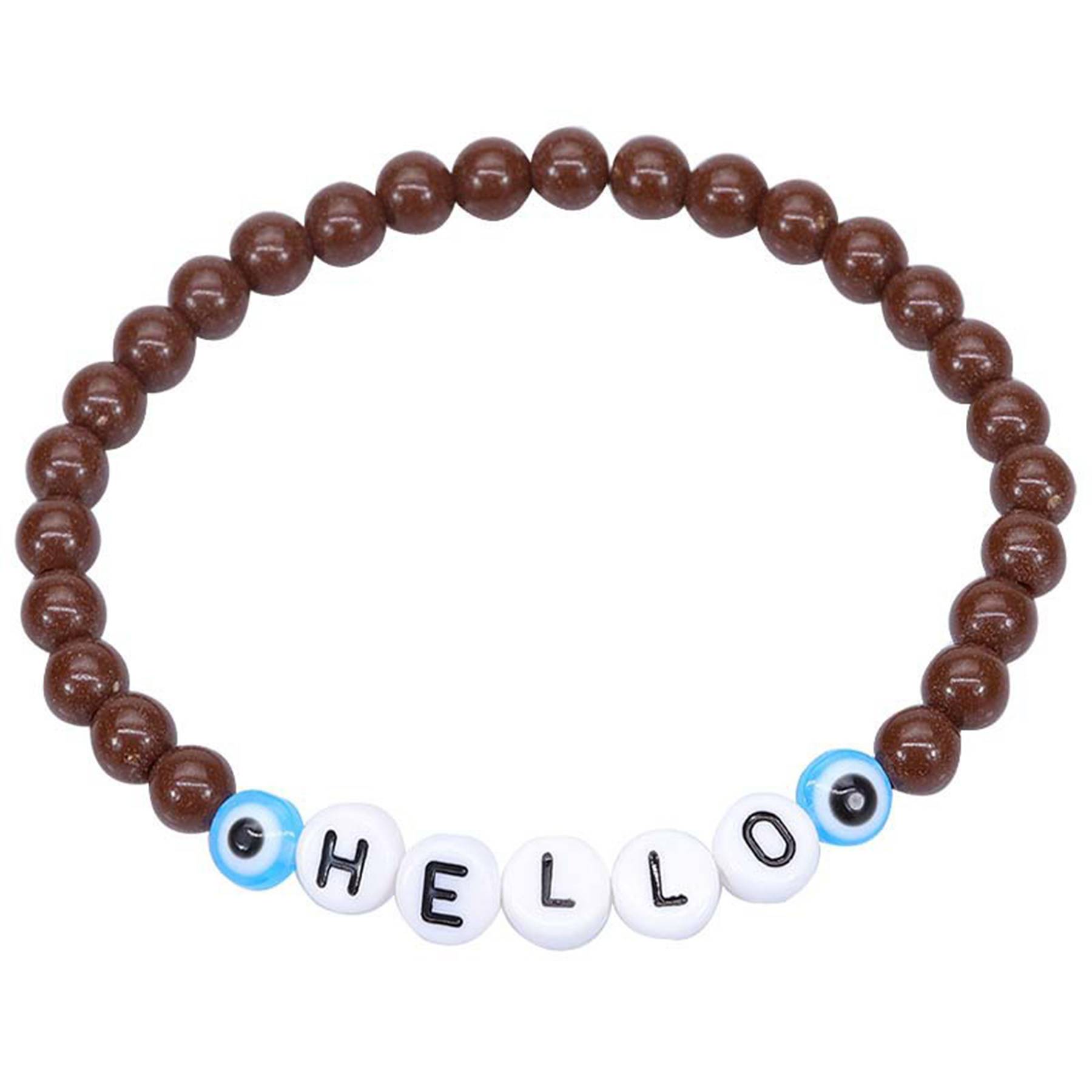 Plastic Handmade fashion letter beaded bracelet 7