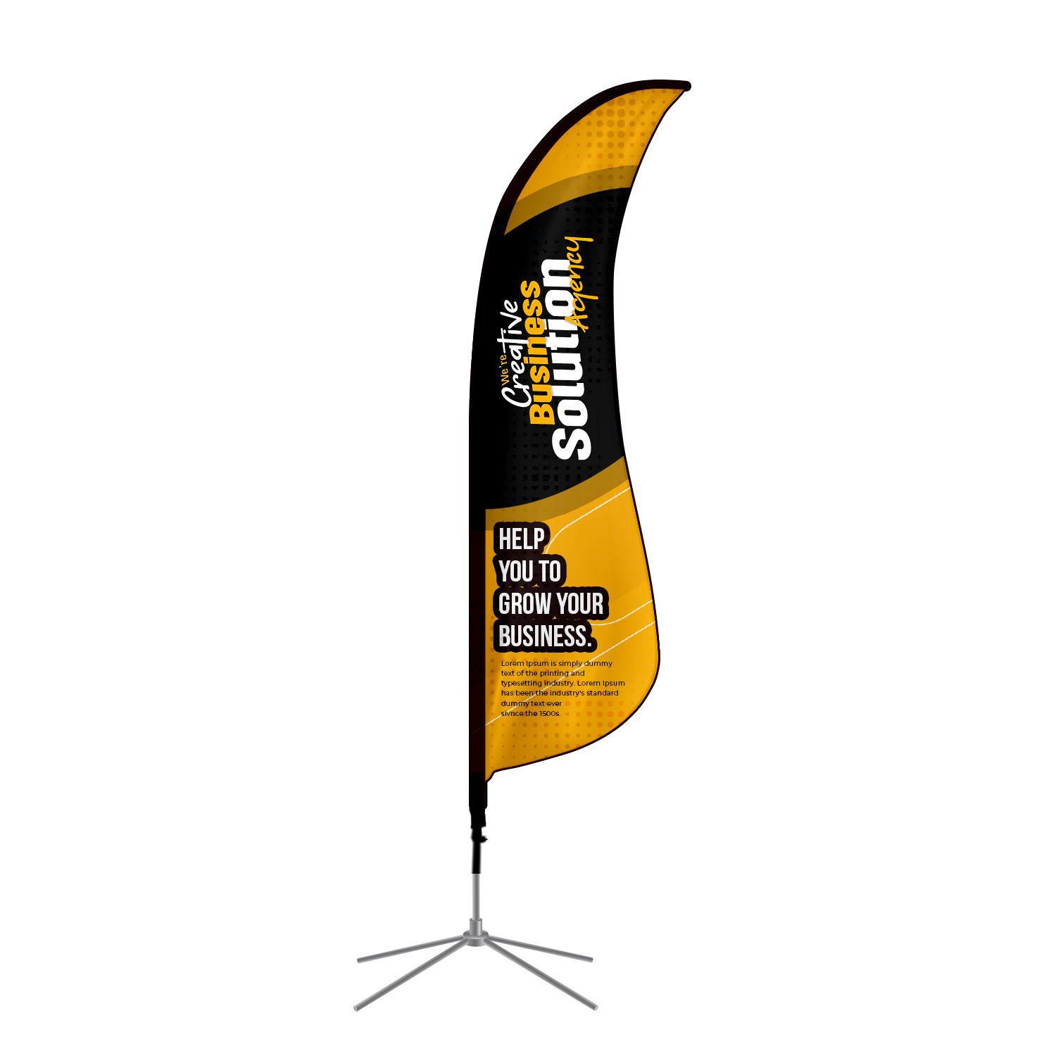 Shark Fin Flags, Single Sided Package (2.42ft x 6.67ft) 1