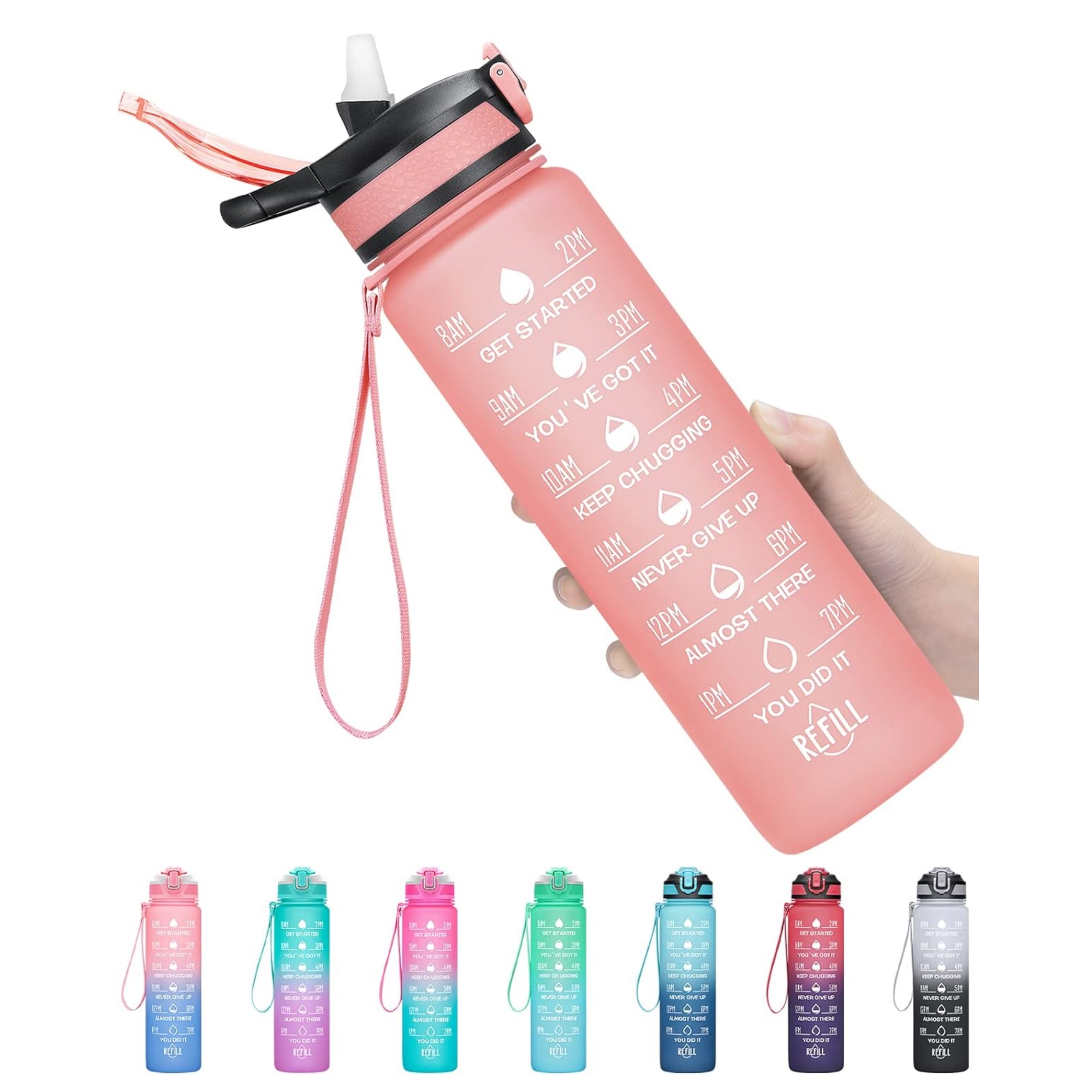 32 oz Water Bottles With Times 5