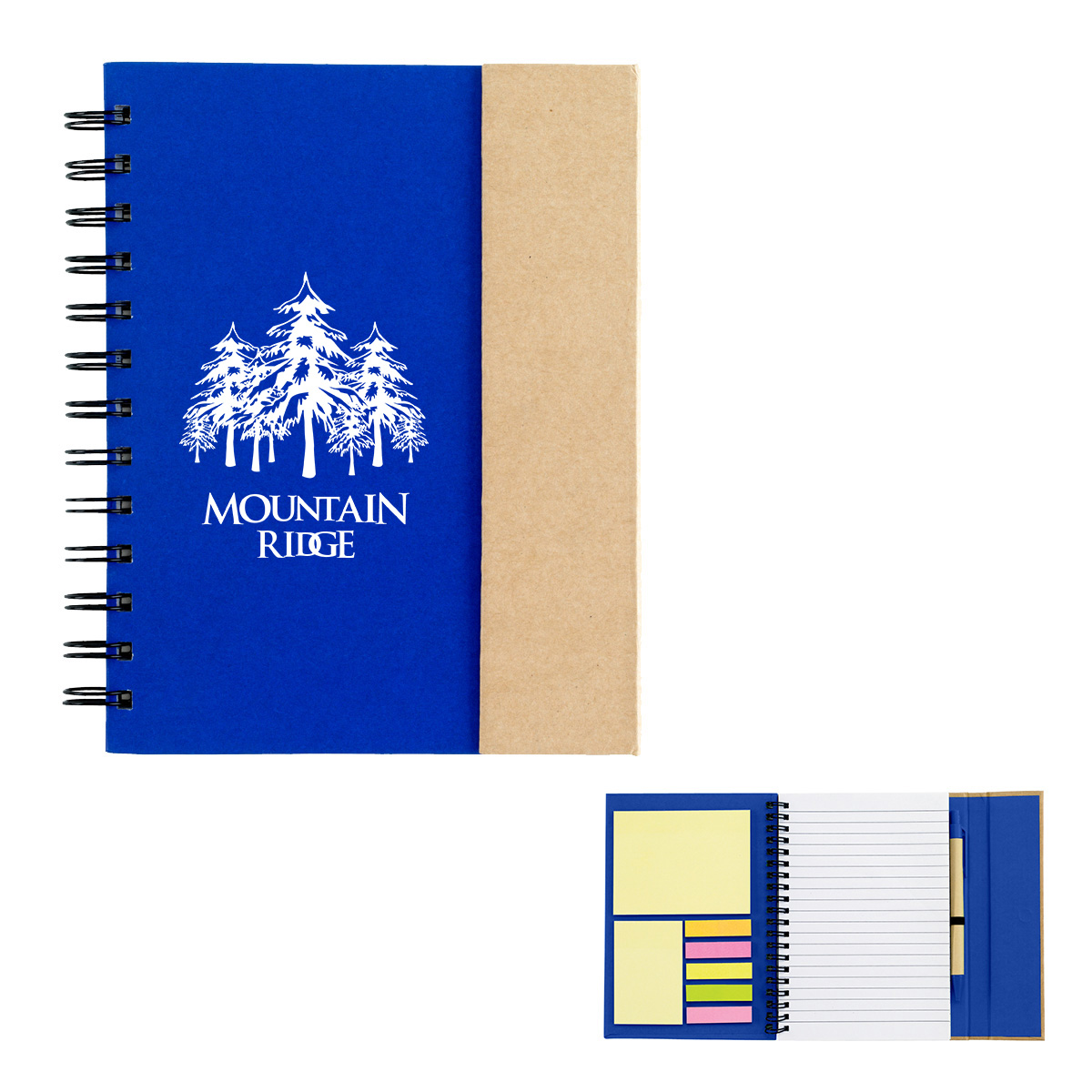 Spiral Notebook With Sticky Notes And Flags 3