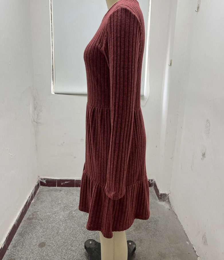 Women Long Sleeve Fall Dresses with Pockets 7