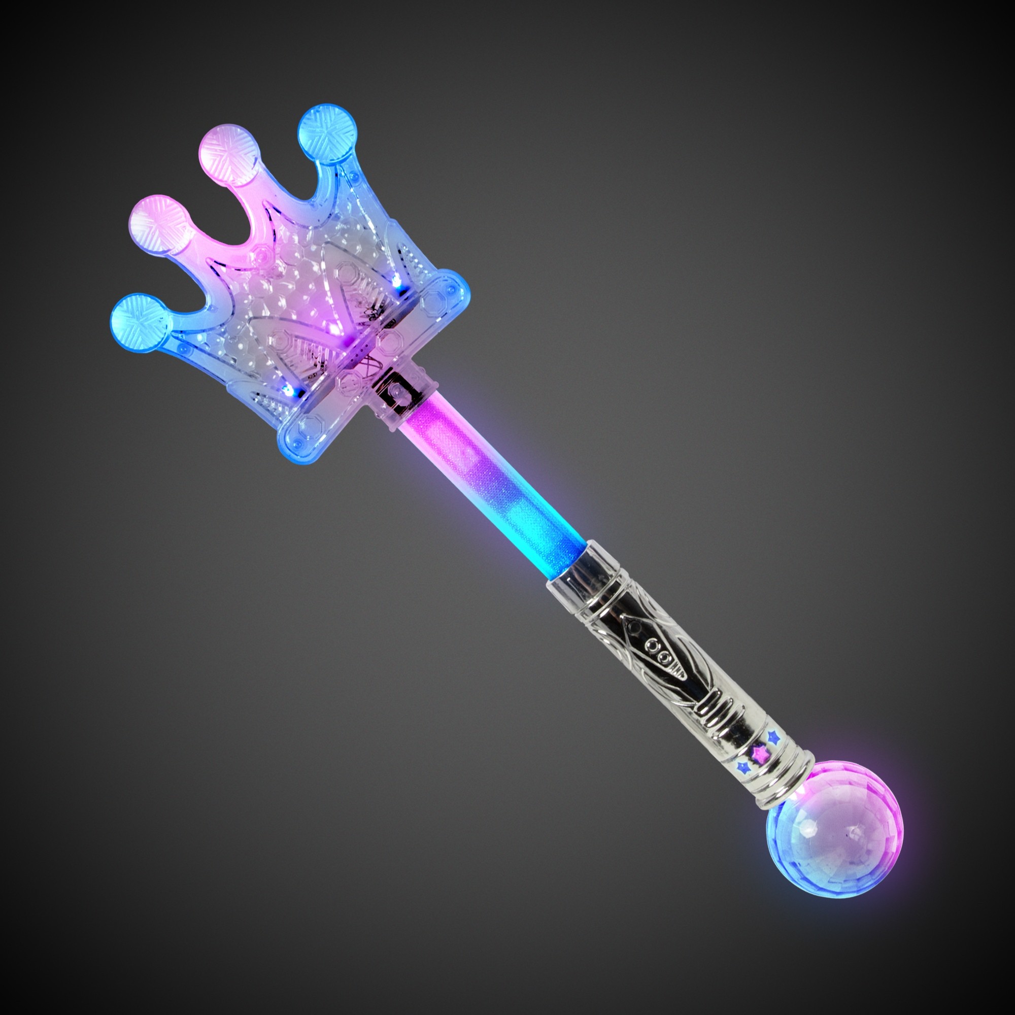 LED Silver Crown Wand 5