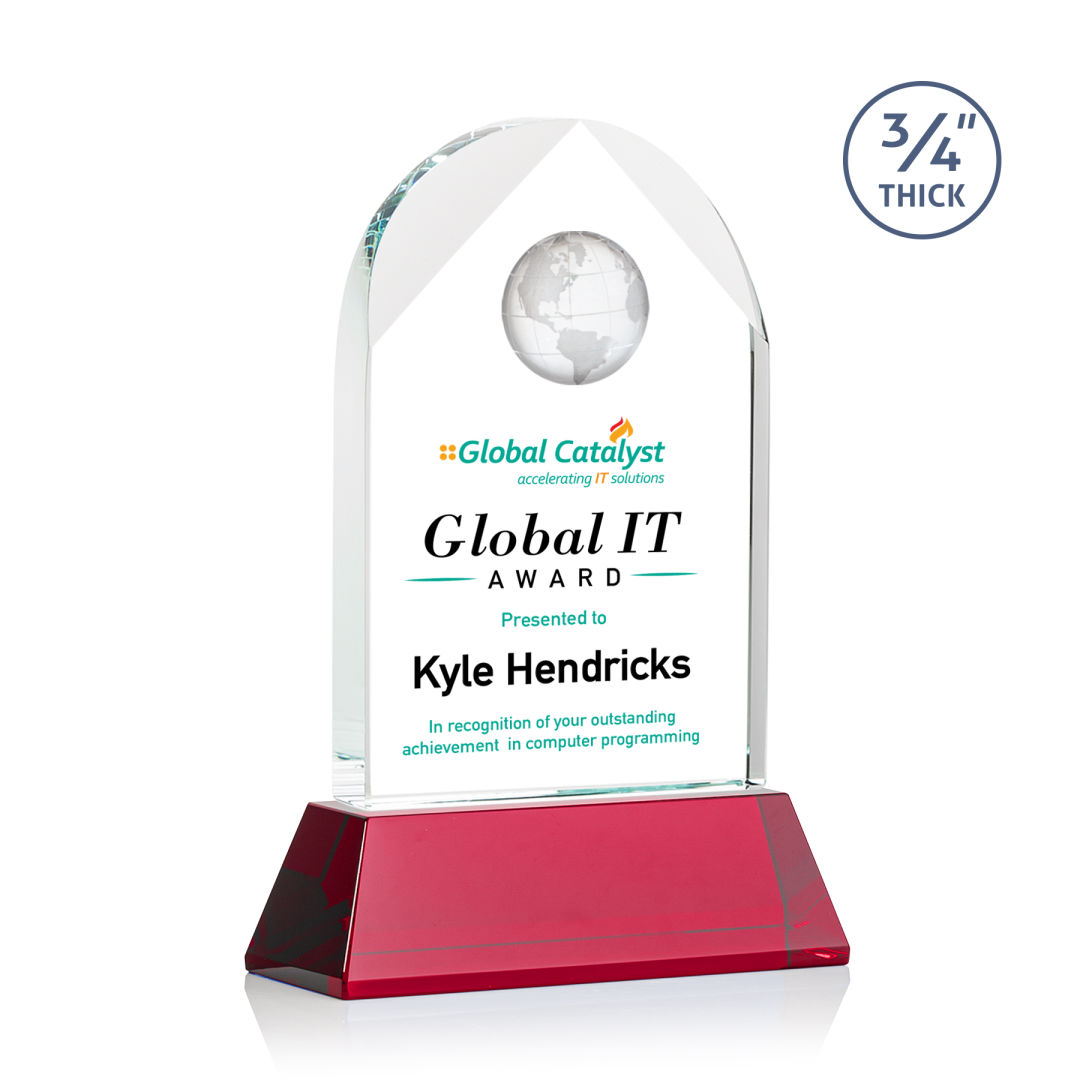 Blake Globe VividPrint™ Award on Newhaven - Red 5