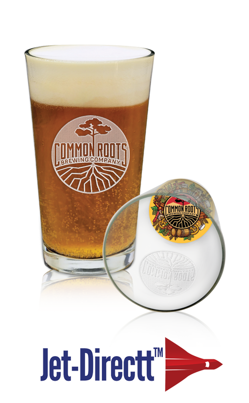 16 oz. Pint Glass - Deep Etched 15