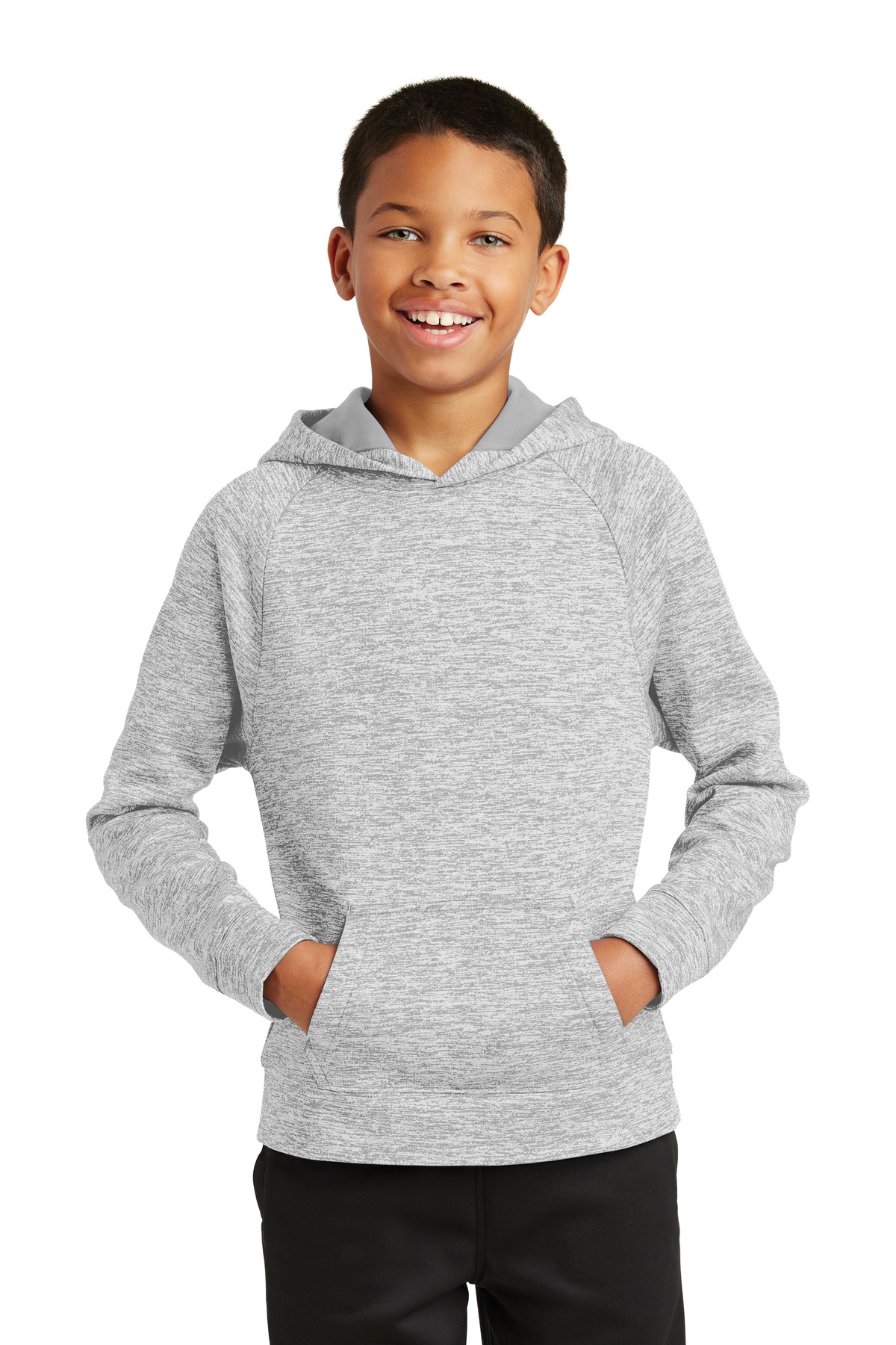 Sport-Tek Youth PosiCharge Electric Heather Fleece Hooded Pullover. YST225 12