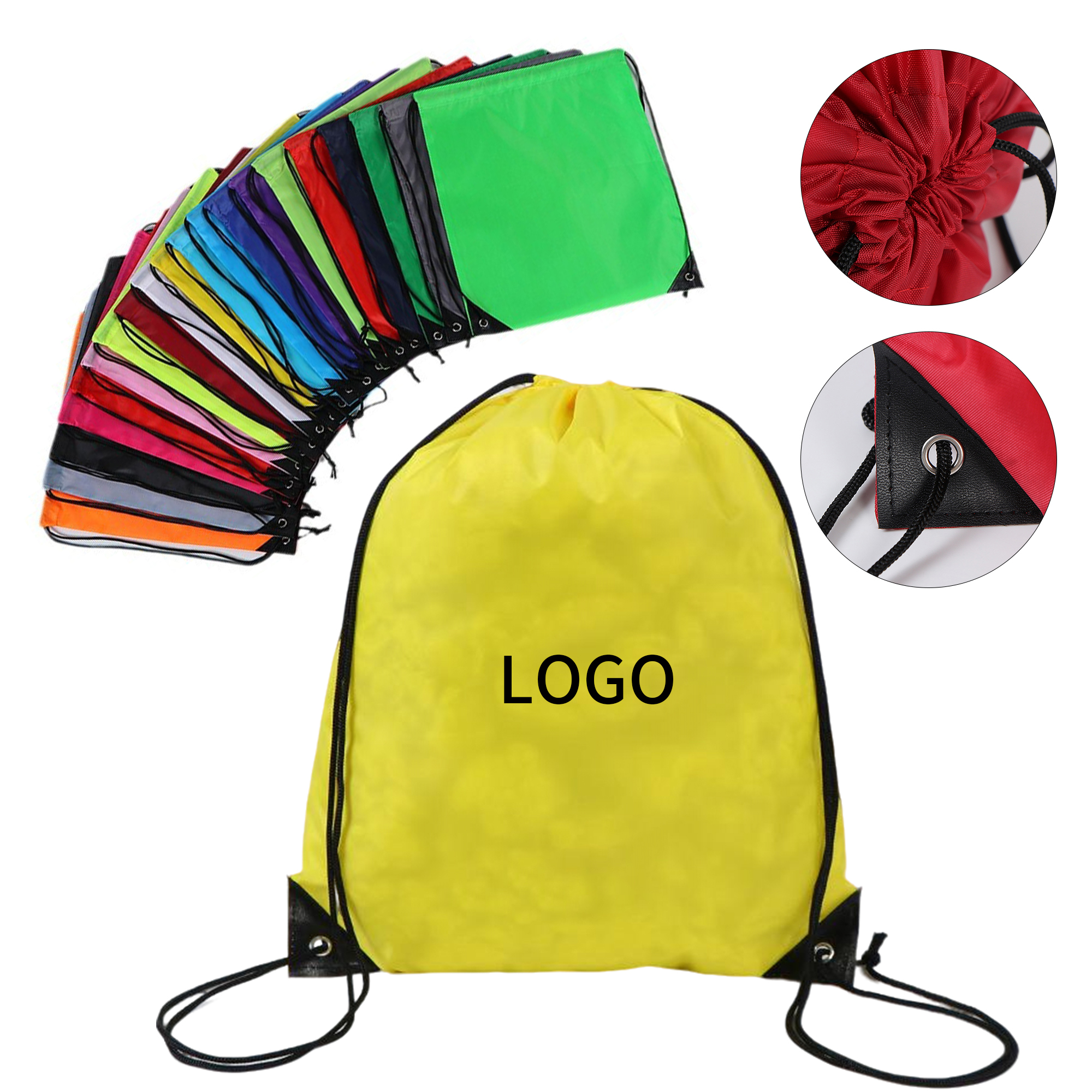 Polyester Drawstring Cinch Backpack For Travel 18