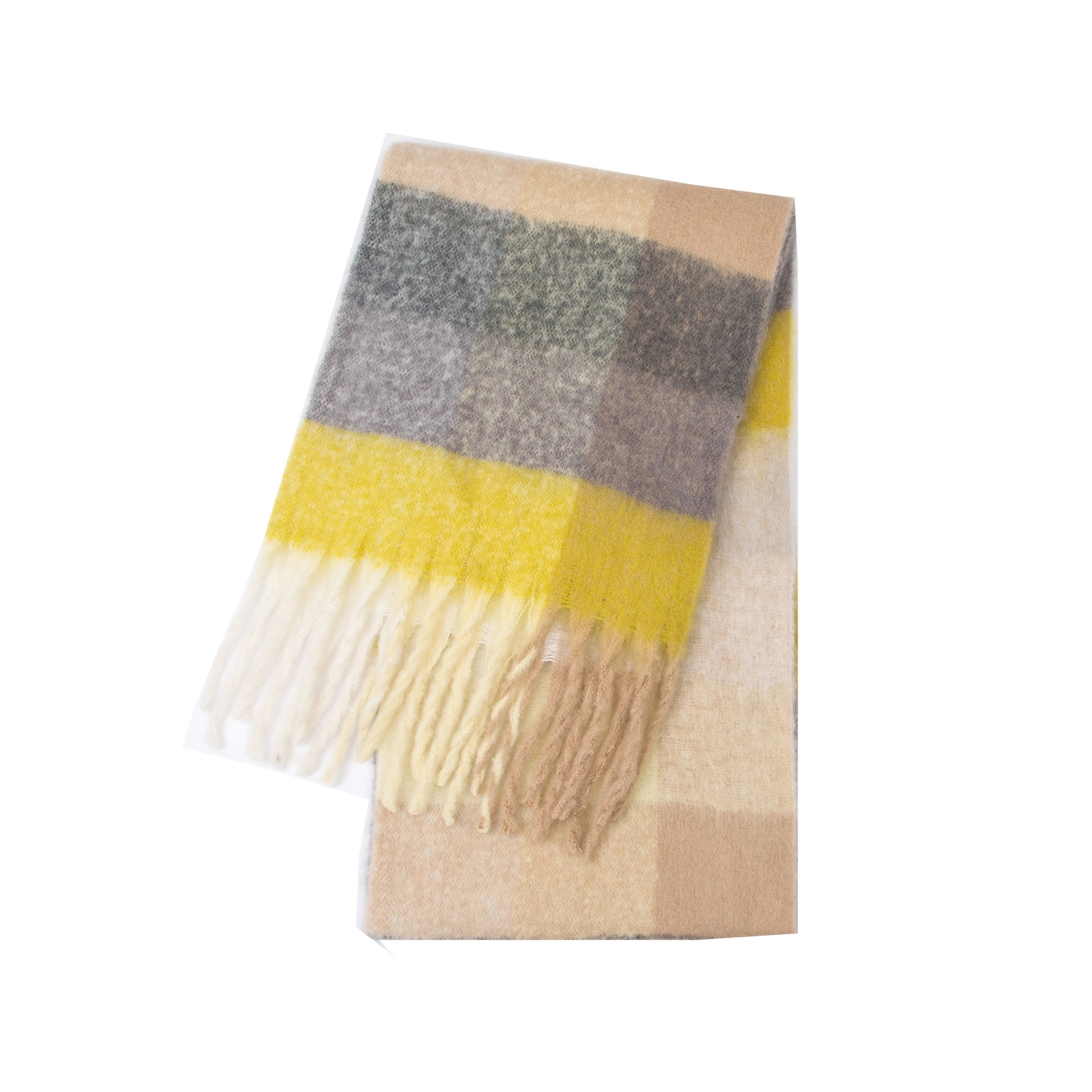 Fringed Plaid Shawl 12