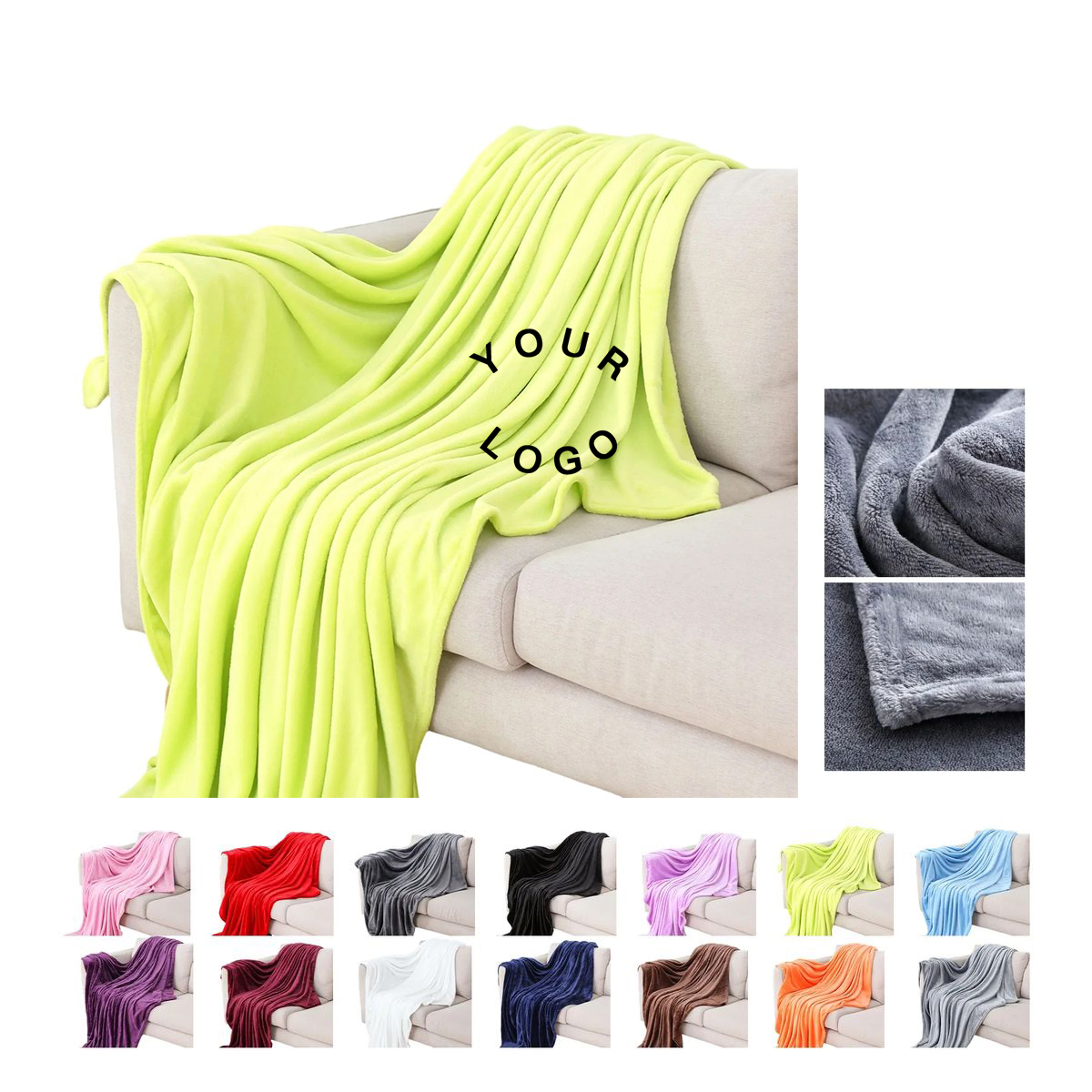 Year-Round Flannel Blanket for Couch or Bed 12