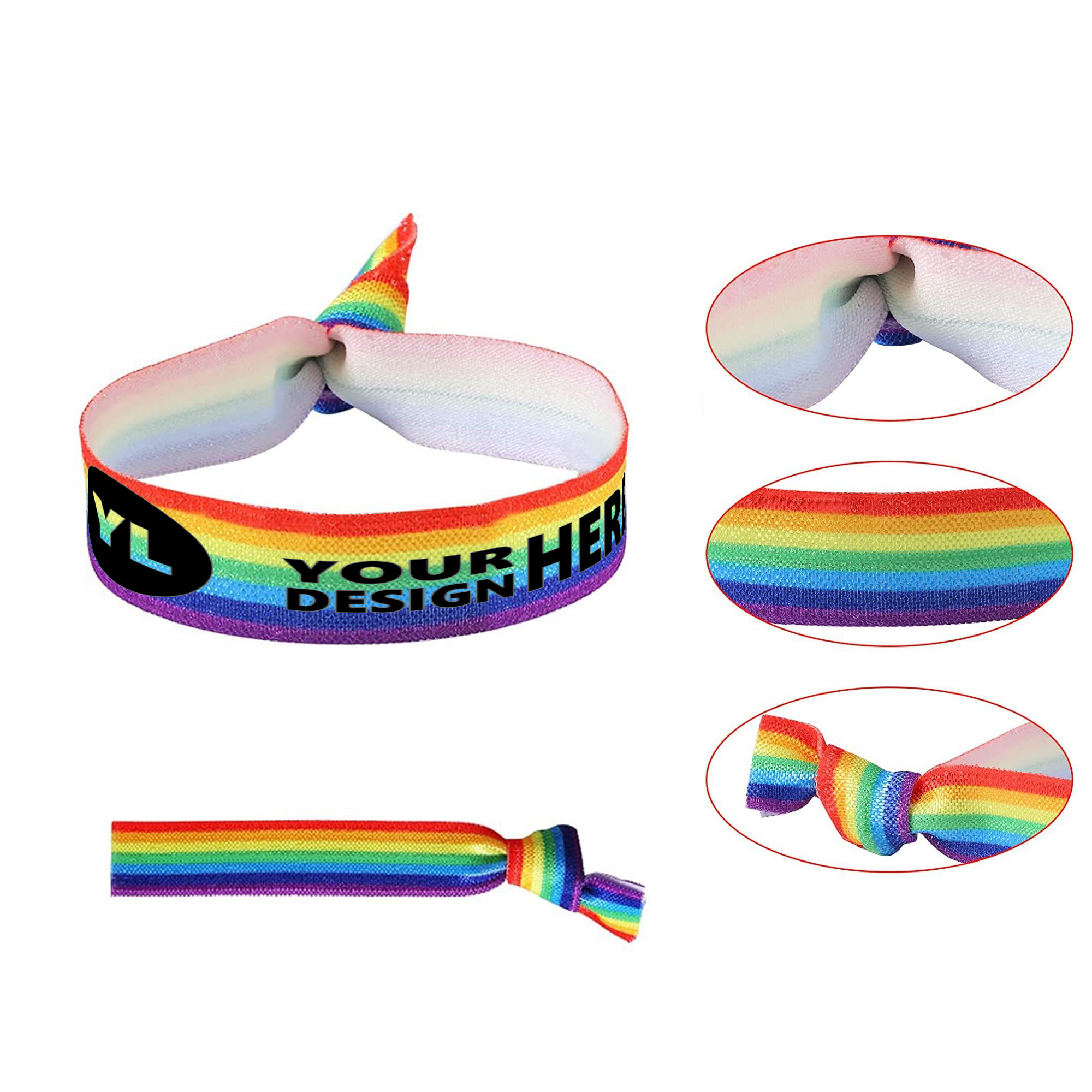 Polyester Rainbow Wristband 1