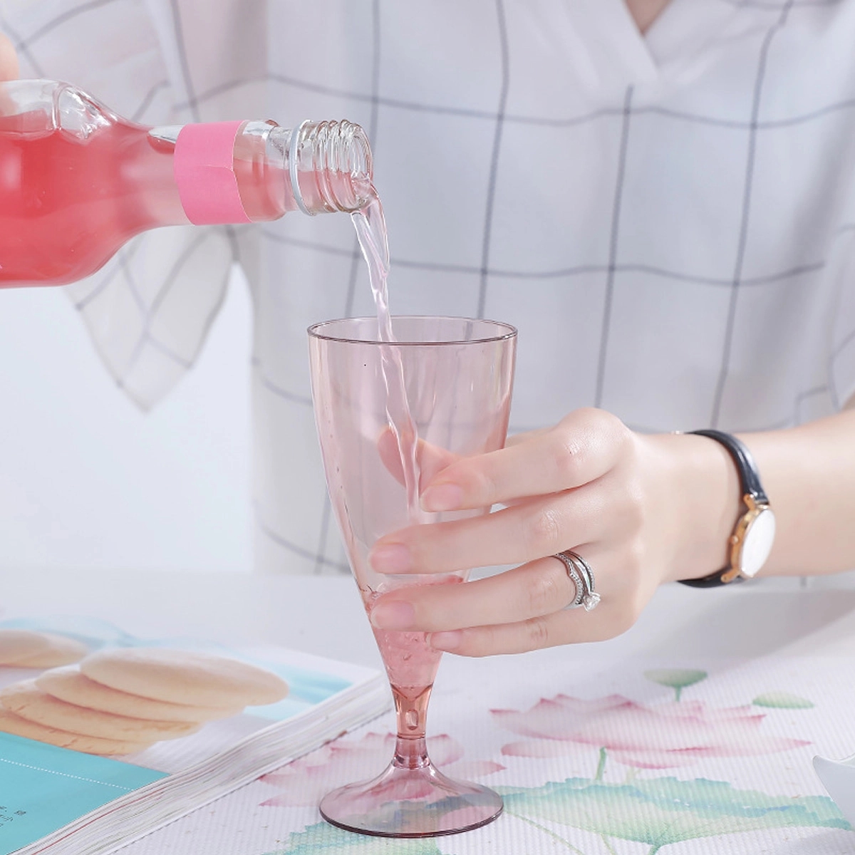 Reusable PortableMimosa Wine Glasse Plastic Champagne Flutes 2