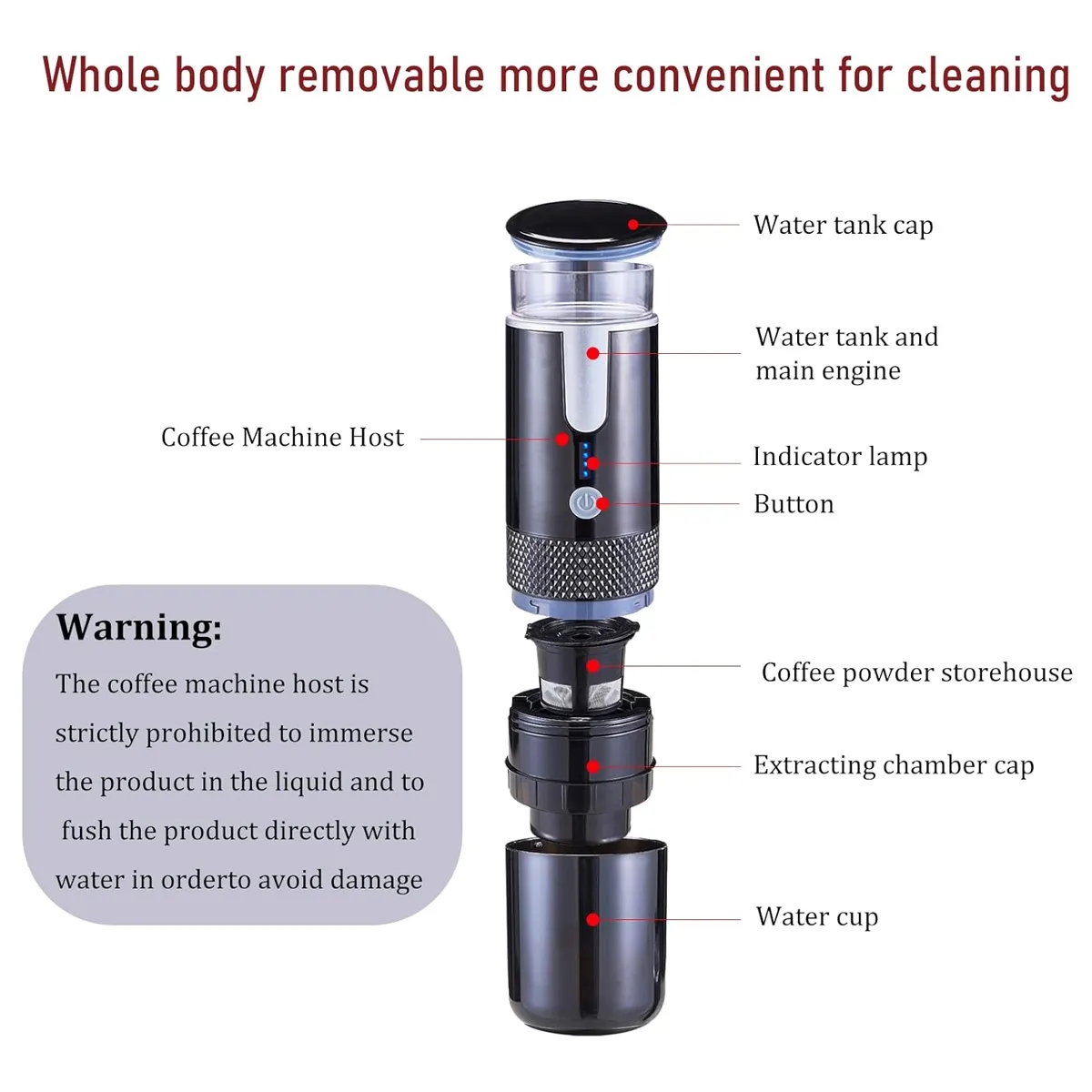 Portable Mini  Electric Espresso Coffee Maker 6