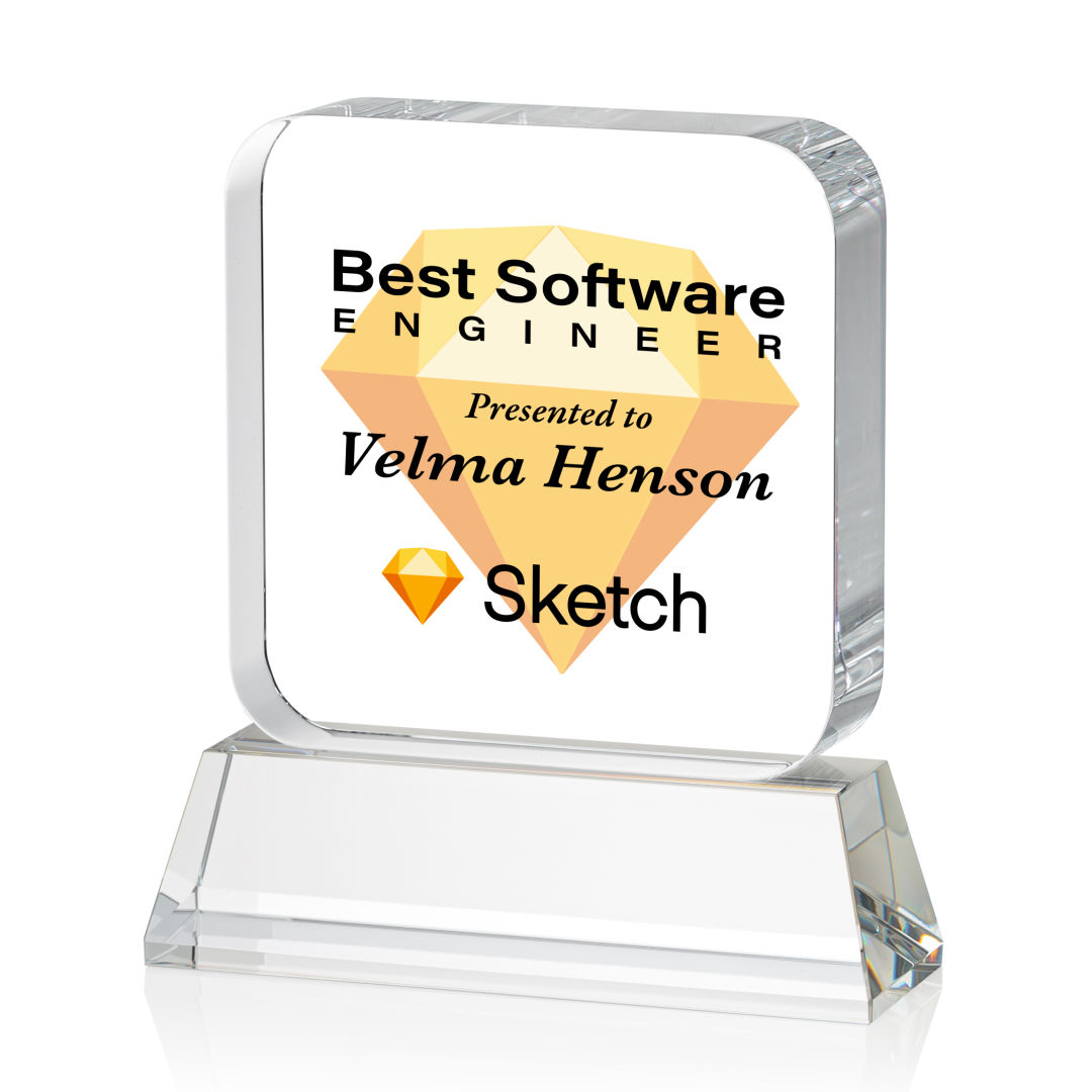 Flamborough VividPrint™ Award on Base - Clear 11
