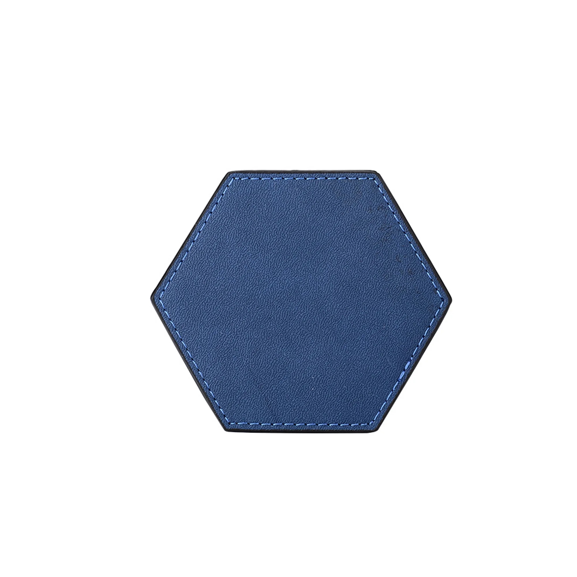 PU Leather Insulated Pentagon Coaster MOQ50pcs 2