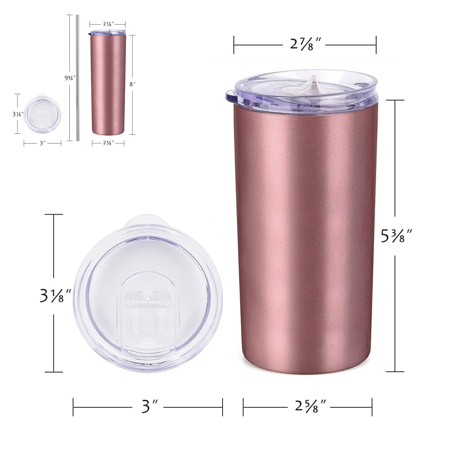 12oz/20oz Stainless Steel Slim Travel Tumbler 3