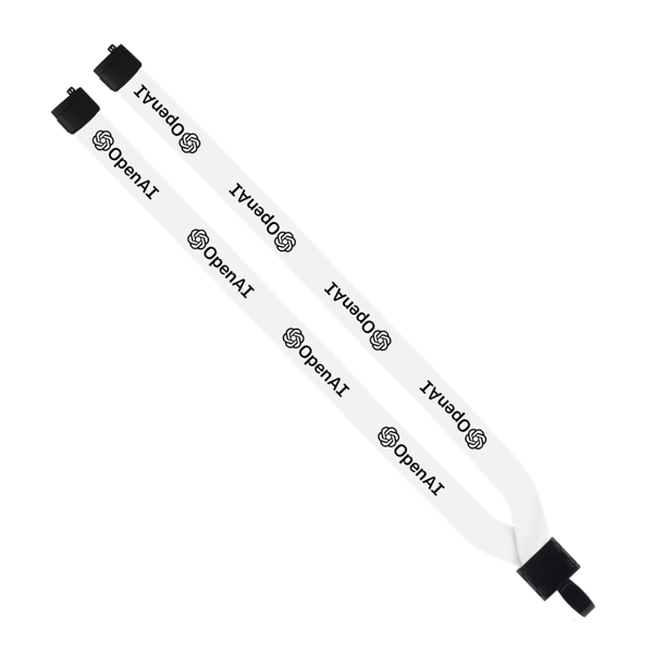 3/4" Polyester Lanyard with Non-Swivel Plastic Hook 112