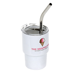 Mini Belmont 3 oz Double-Wall Stainless Steel Tumbler with Straw 23