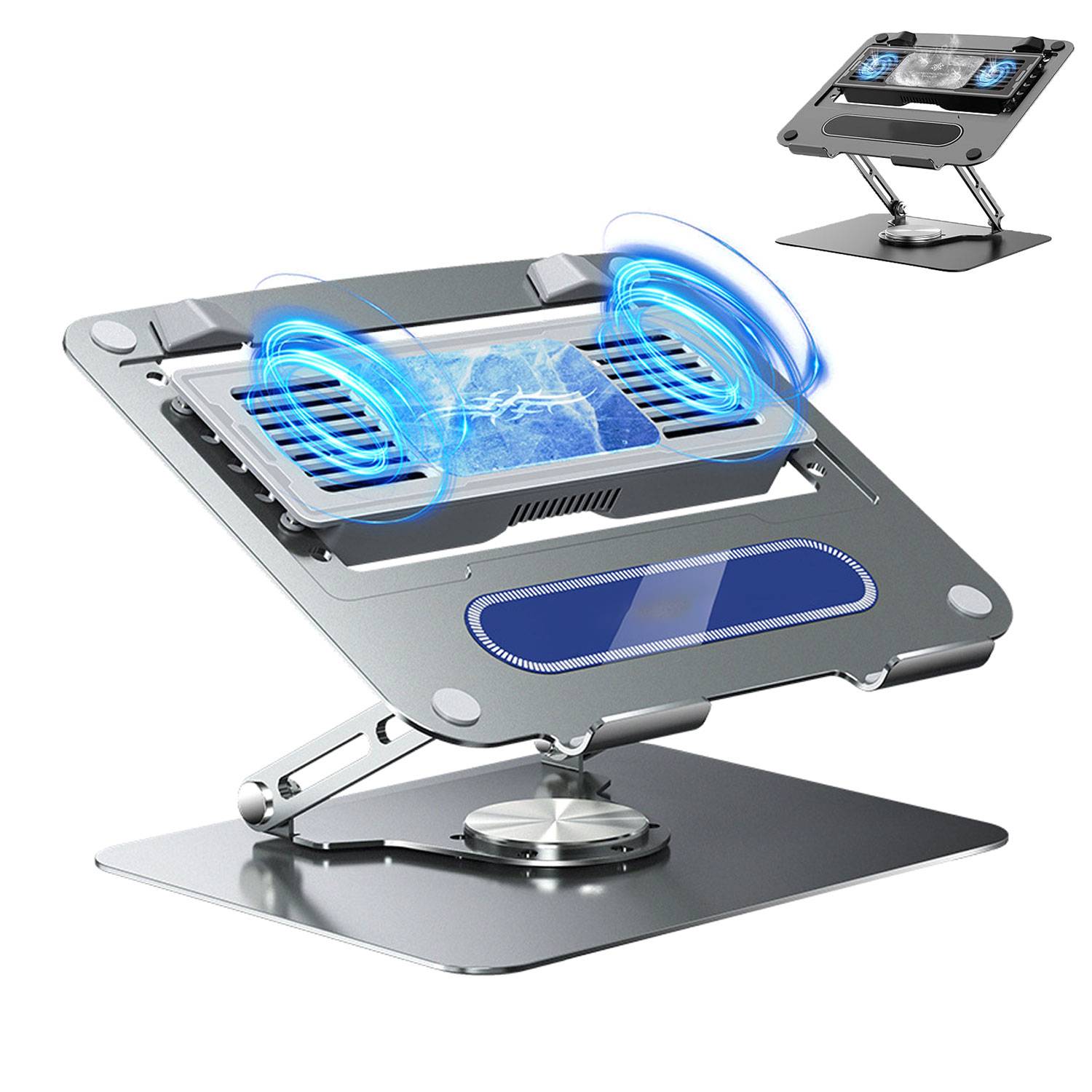 Semiconductor Laptop Cooler Stand – Adjustable Rotating Base 4