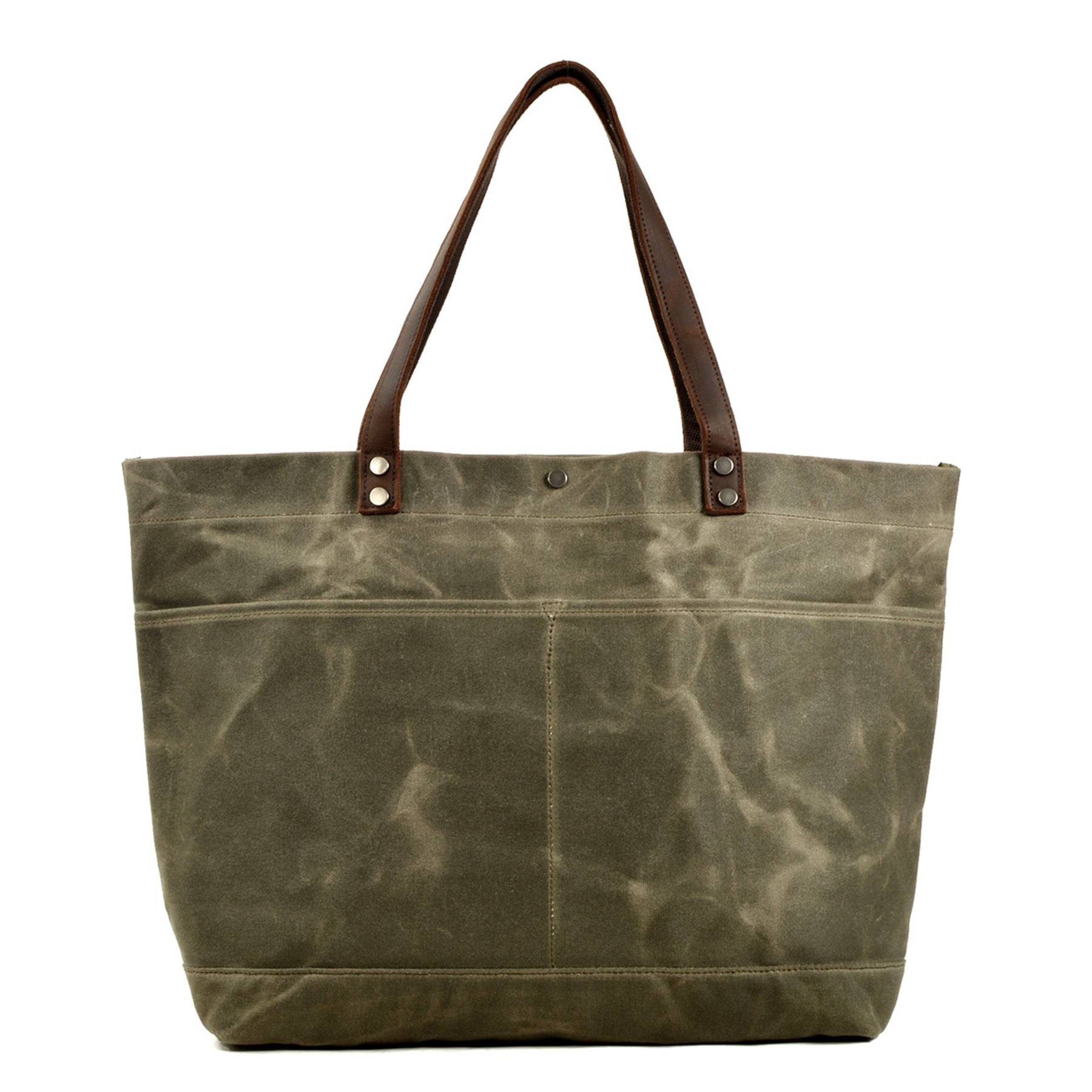 Waxed Canvas Travel Tote Bag 4