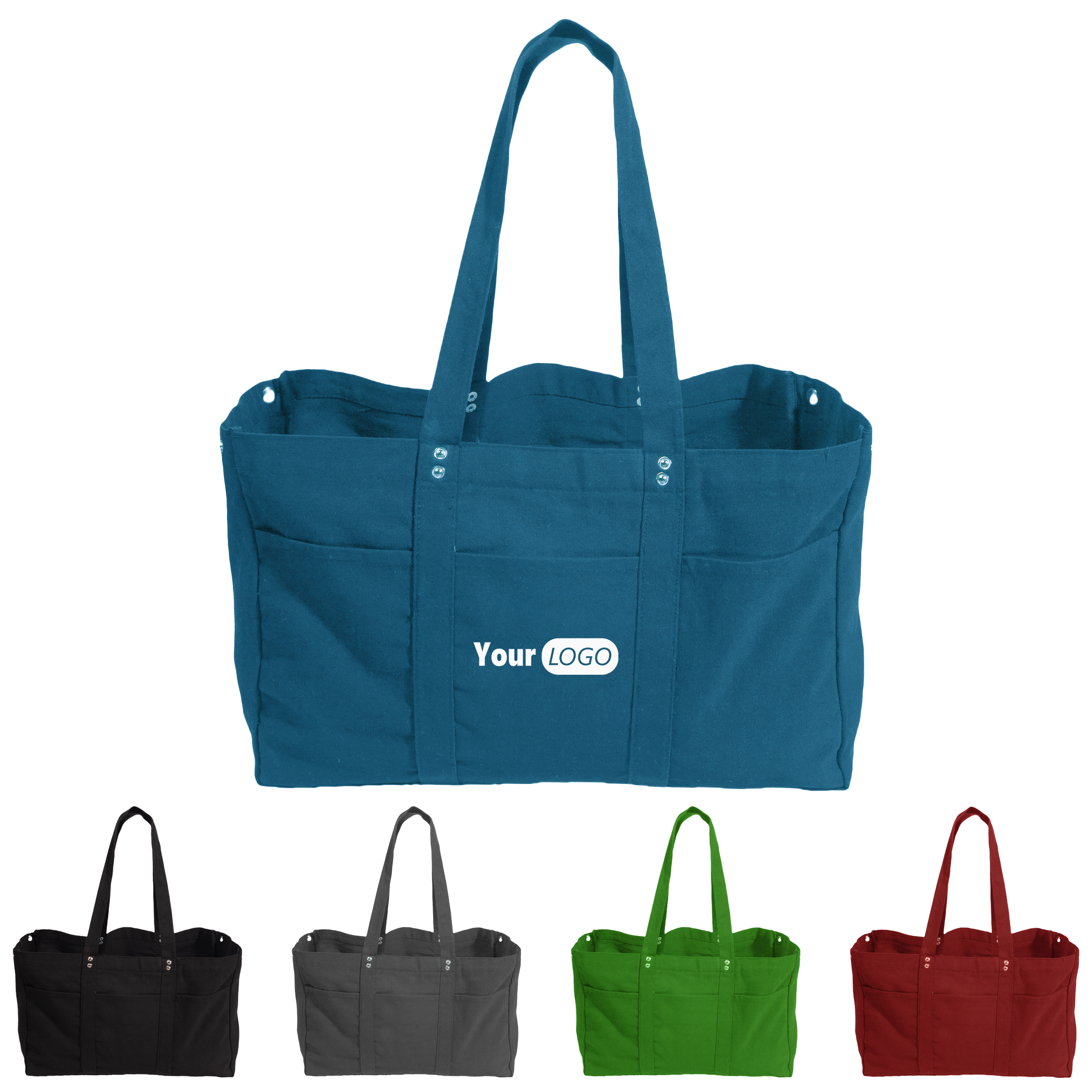 Canvas Durable Utility Tote, custom tote bag with logo imprint 3