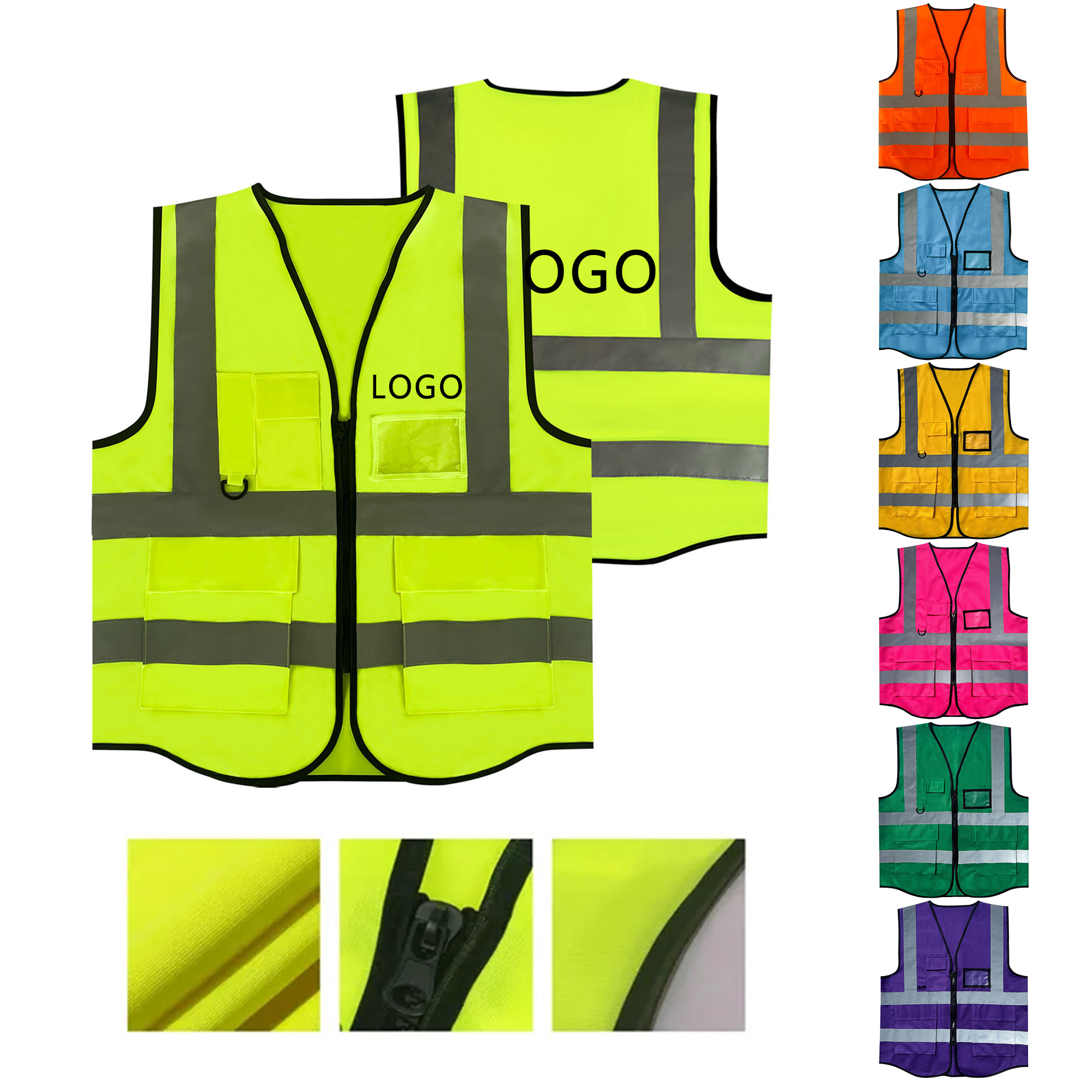 High-Vis Reflective Safety Vest With Utility Pockets 4