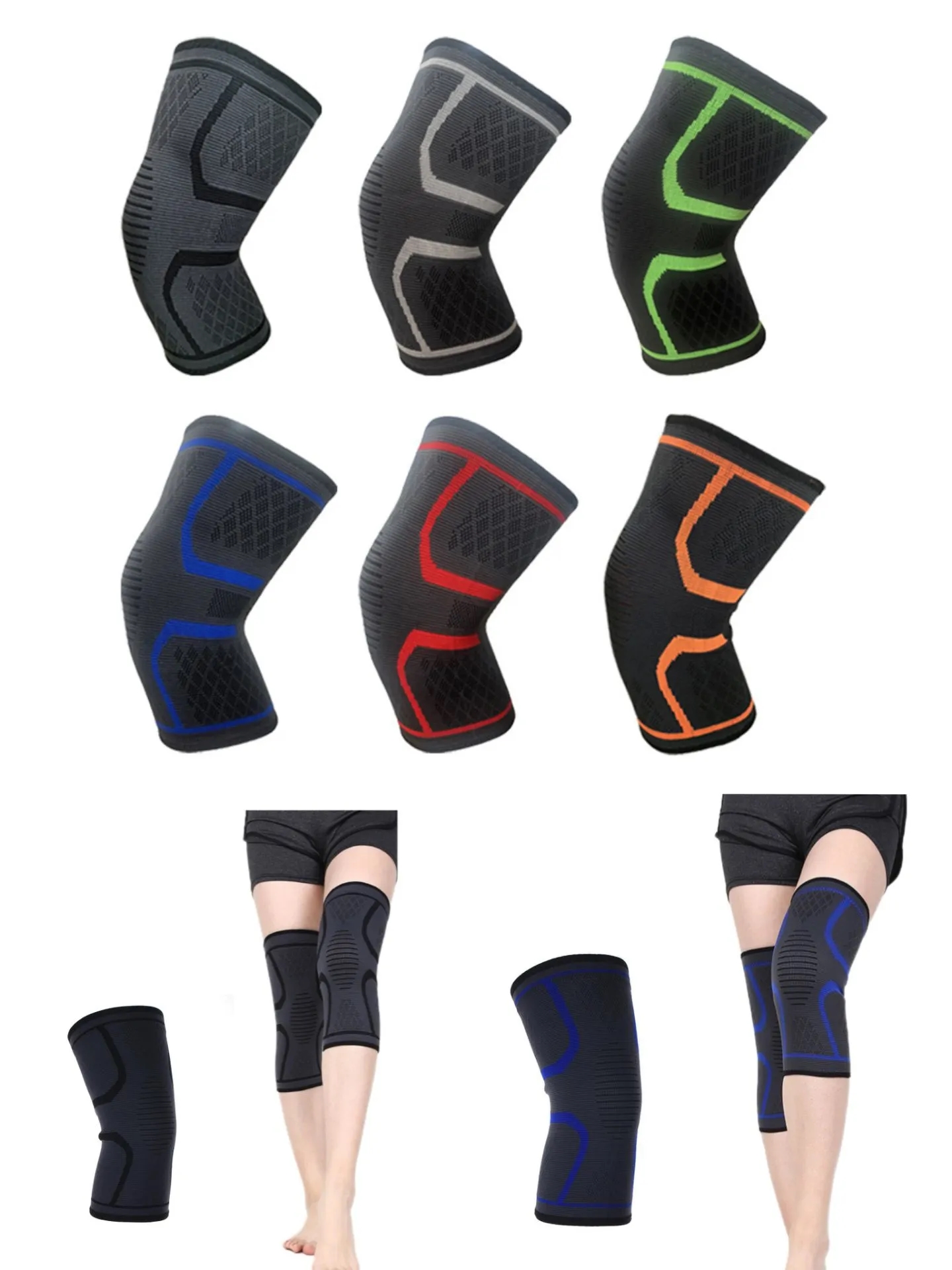 Sports knitted joint knee pads 3