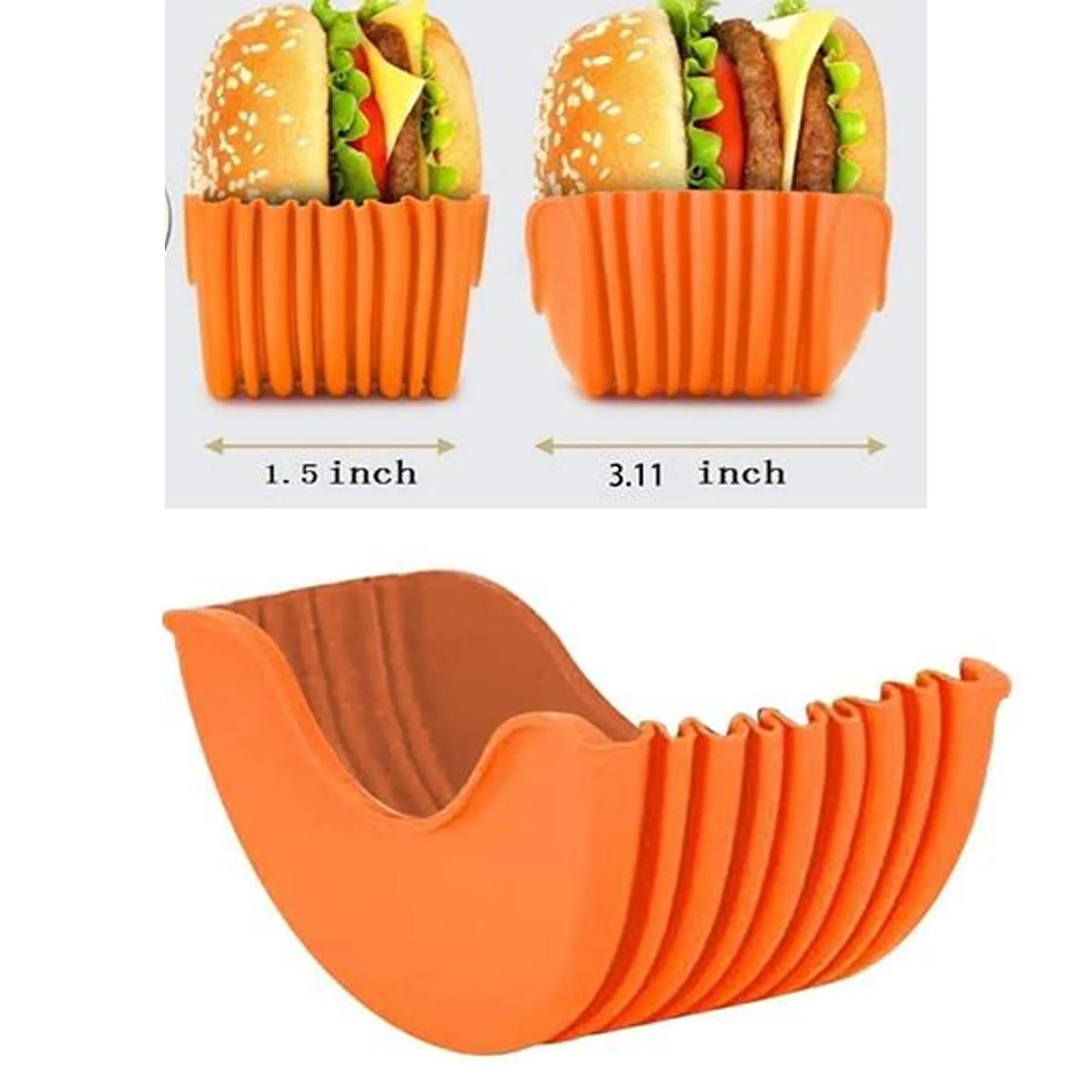 MOQ 50 PCS Retractable Silicone Burger Holder 4