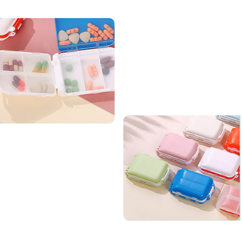8 Compartments Pill Organizer Portable Pocket Pill Box Dispenser 3