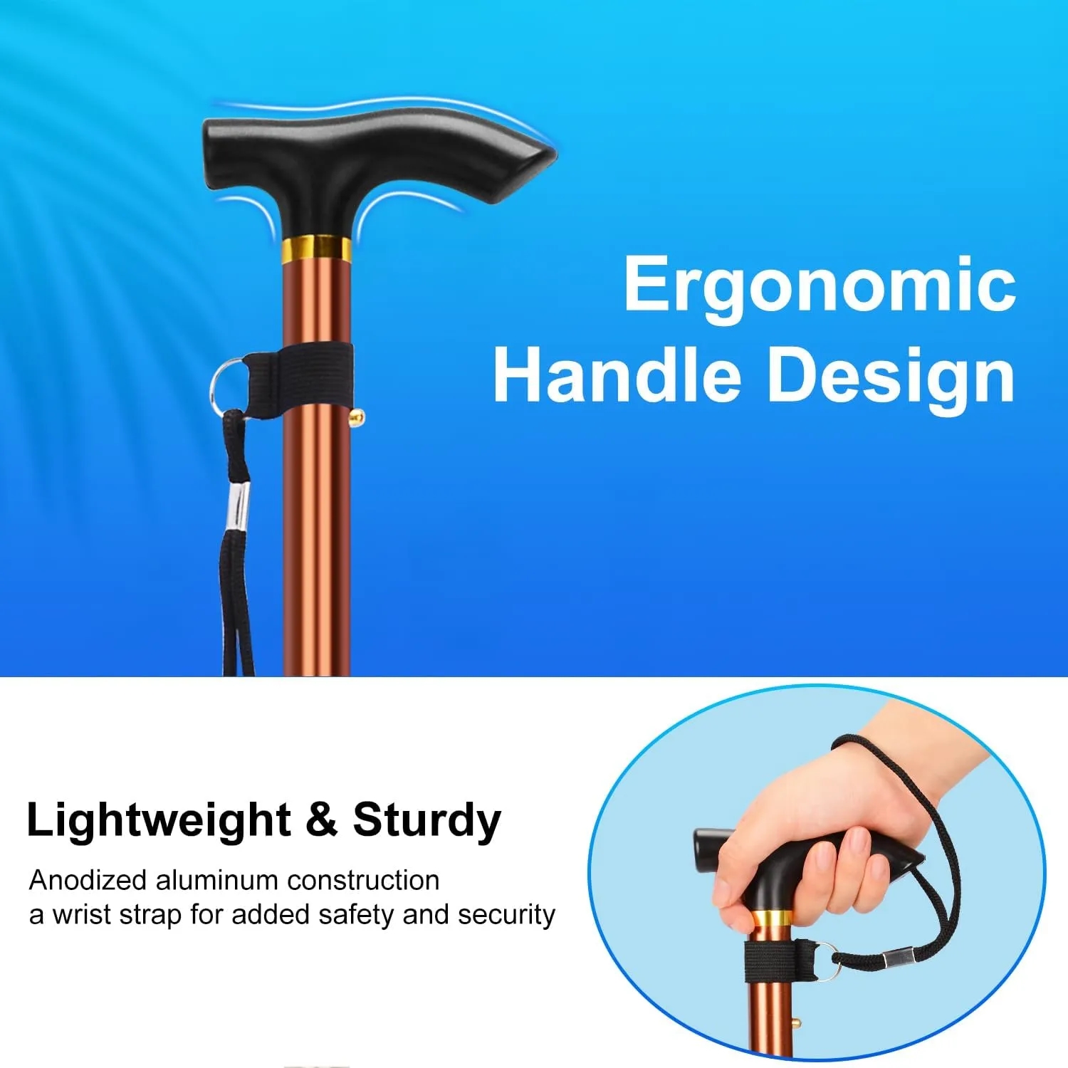 Portable Folding Aluminum Walking Stick 1