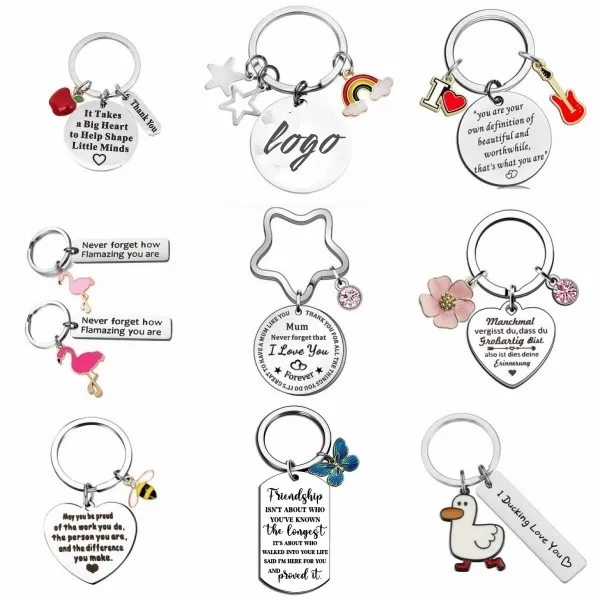 Fashion stainless steel key chain pendant jewelry gift 7