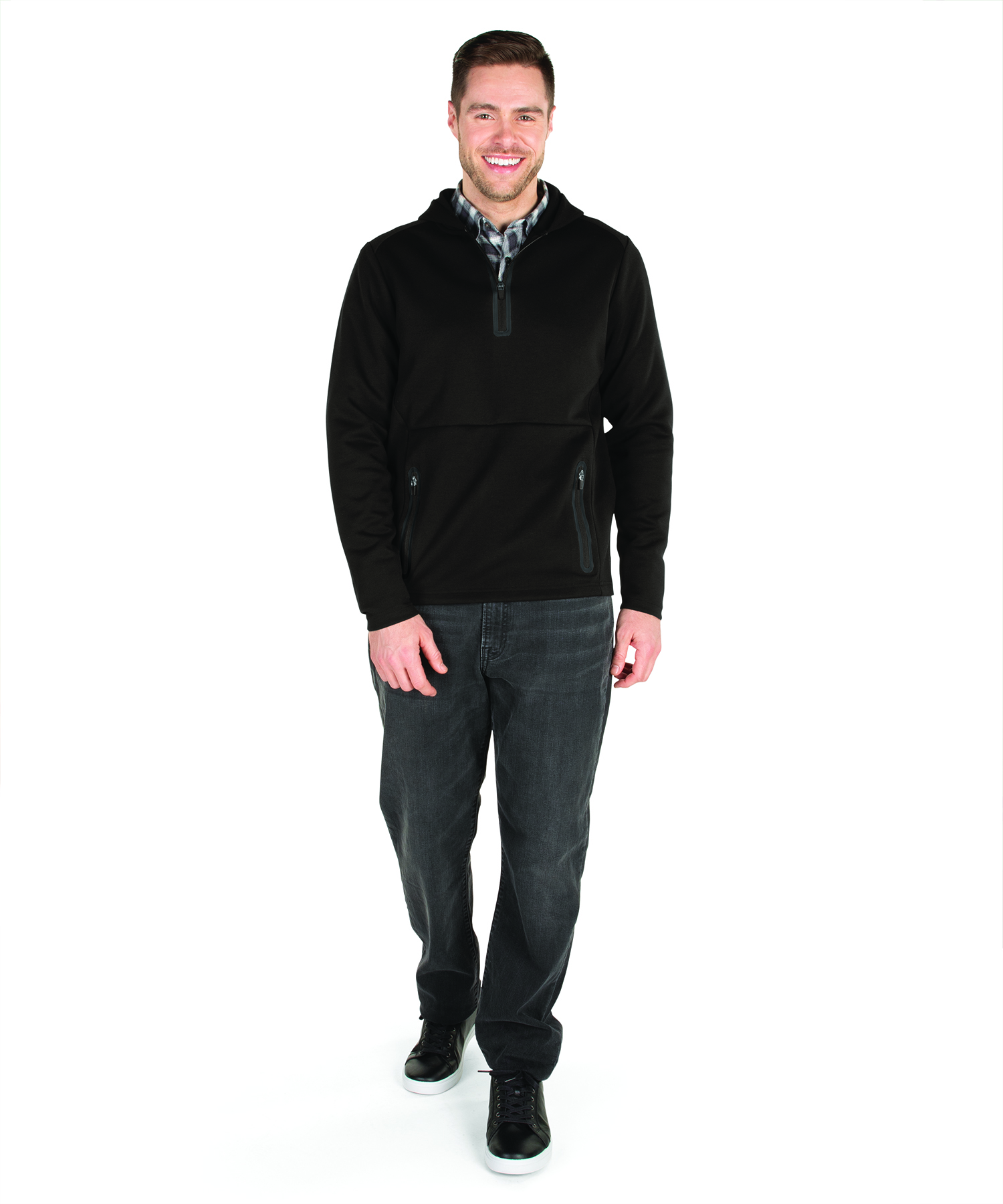 Seaport Quarter Zip Hoodie, custom hoodie or sweatshirt with logo imprint 31