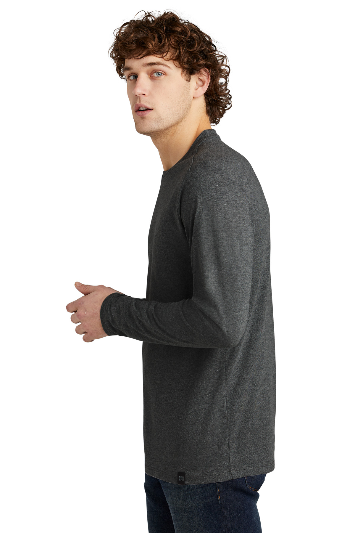 New Era Heritage Blend Long Sleeve Crew Tee. NEA102 37