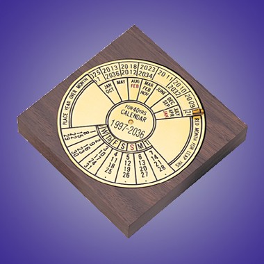 40 YEAR CALANDAR W/  WOODEN BASE 1