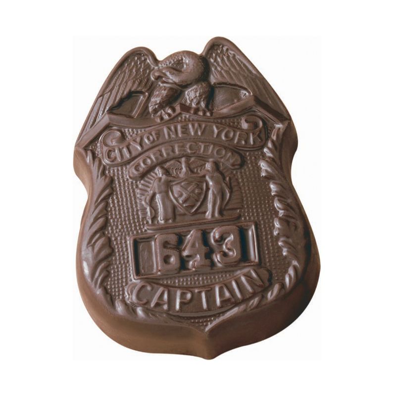 2 oz Custom Chocolate Police Badge Service Shield 1