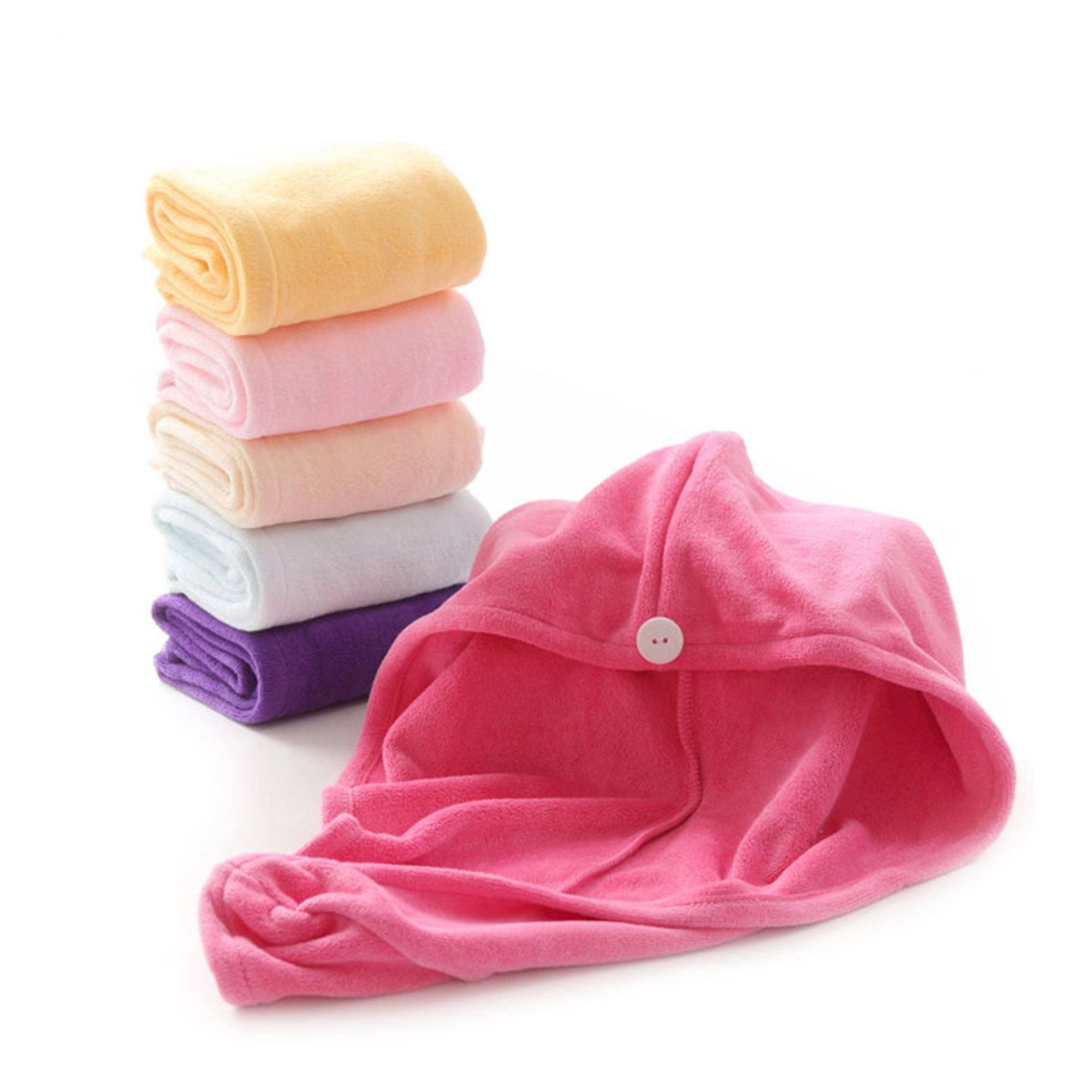Double-layer absorbent dry hair towel