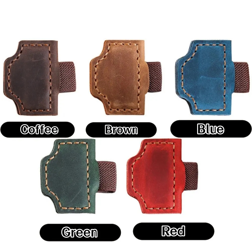 Wholesale Magnetic Leather Bookmark Pen Holder 4