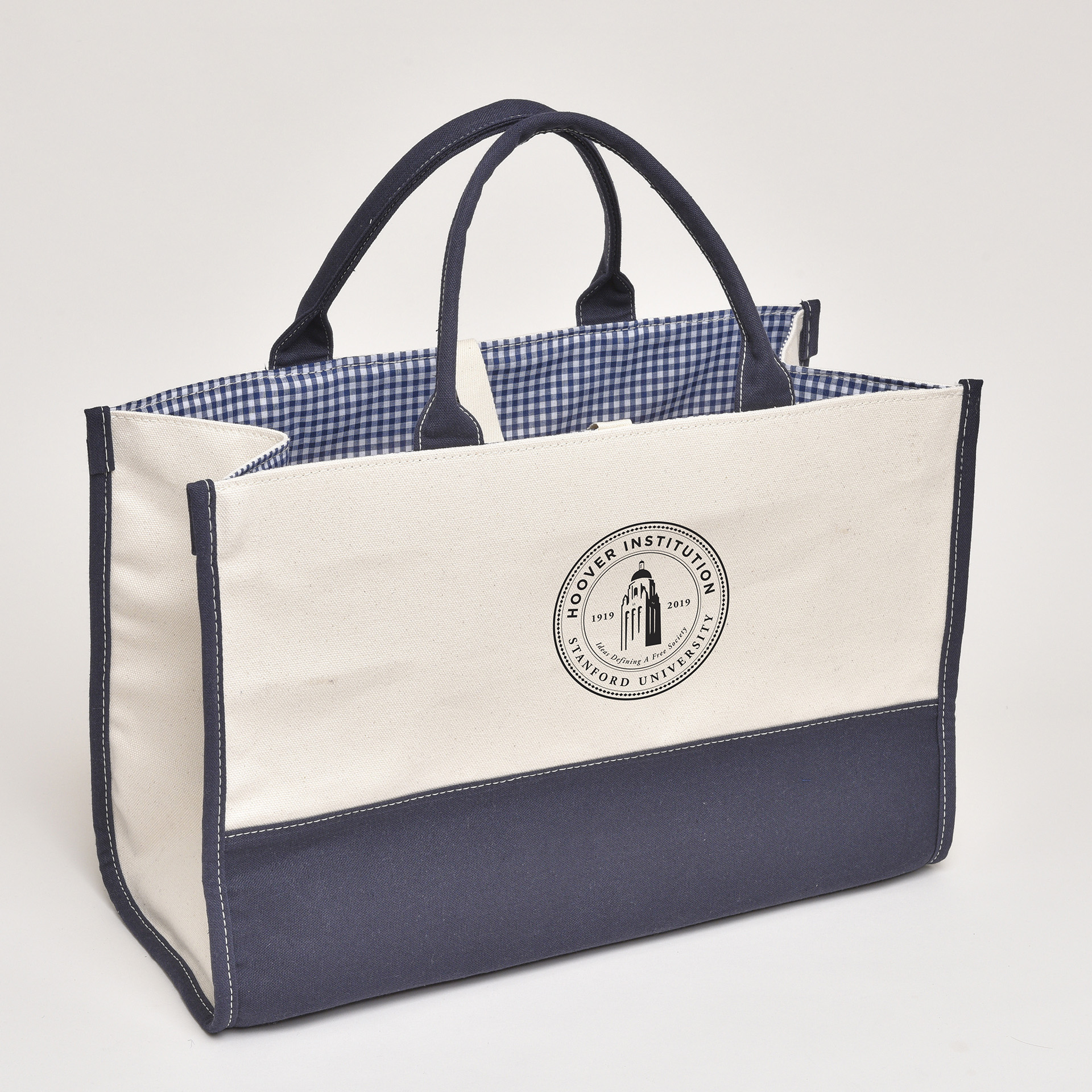 Canvas Gingham Tote
