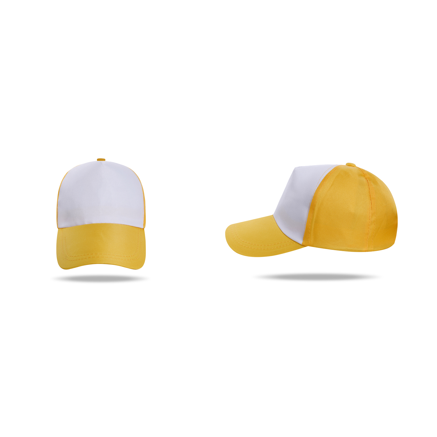 Stock 2-Tone Polyester 5 Panel Cap w/Snapback Fastener 6