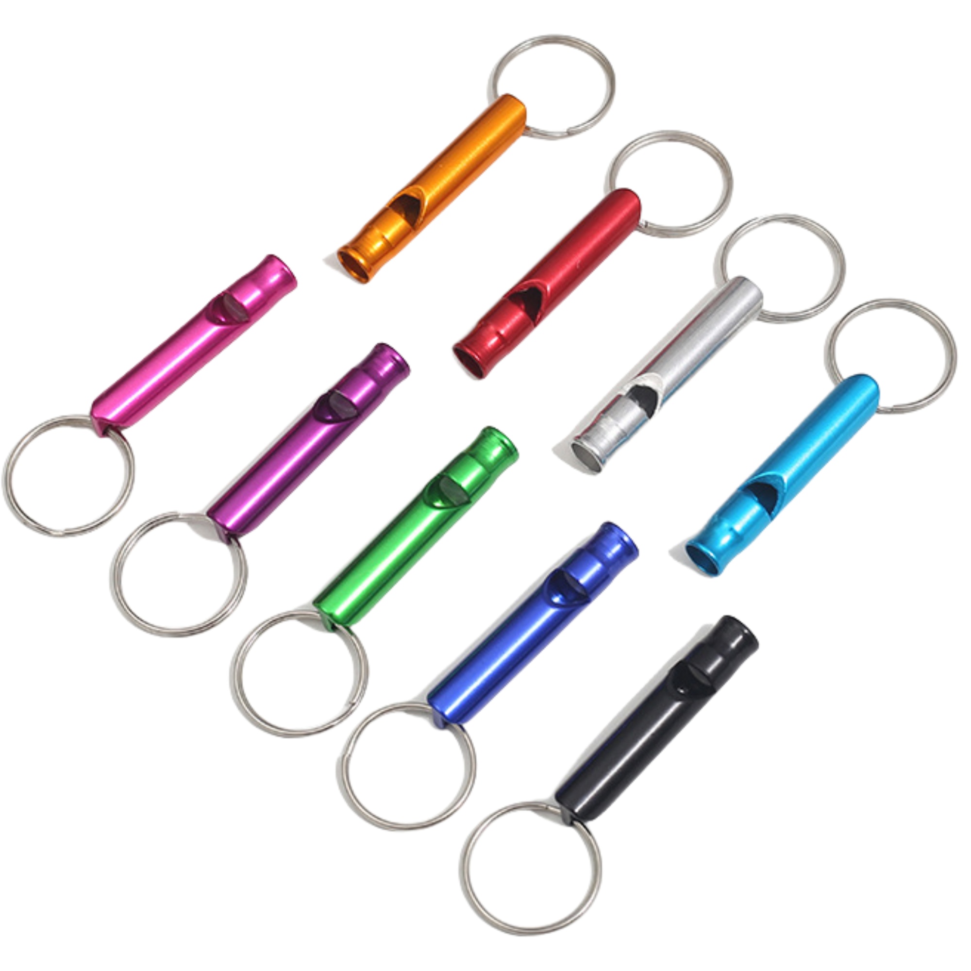 Portable Aluminum Whistle Keychain 2