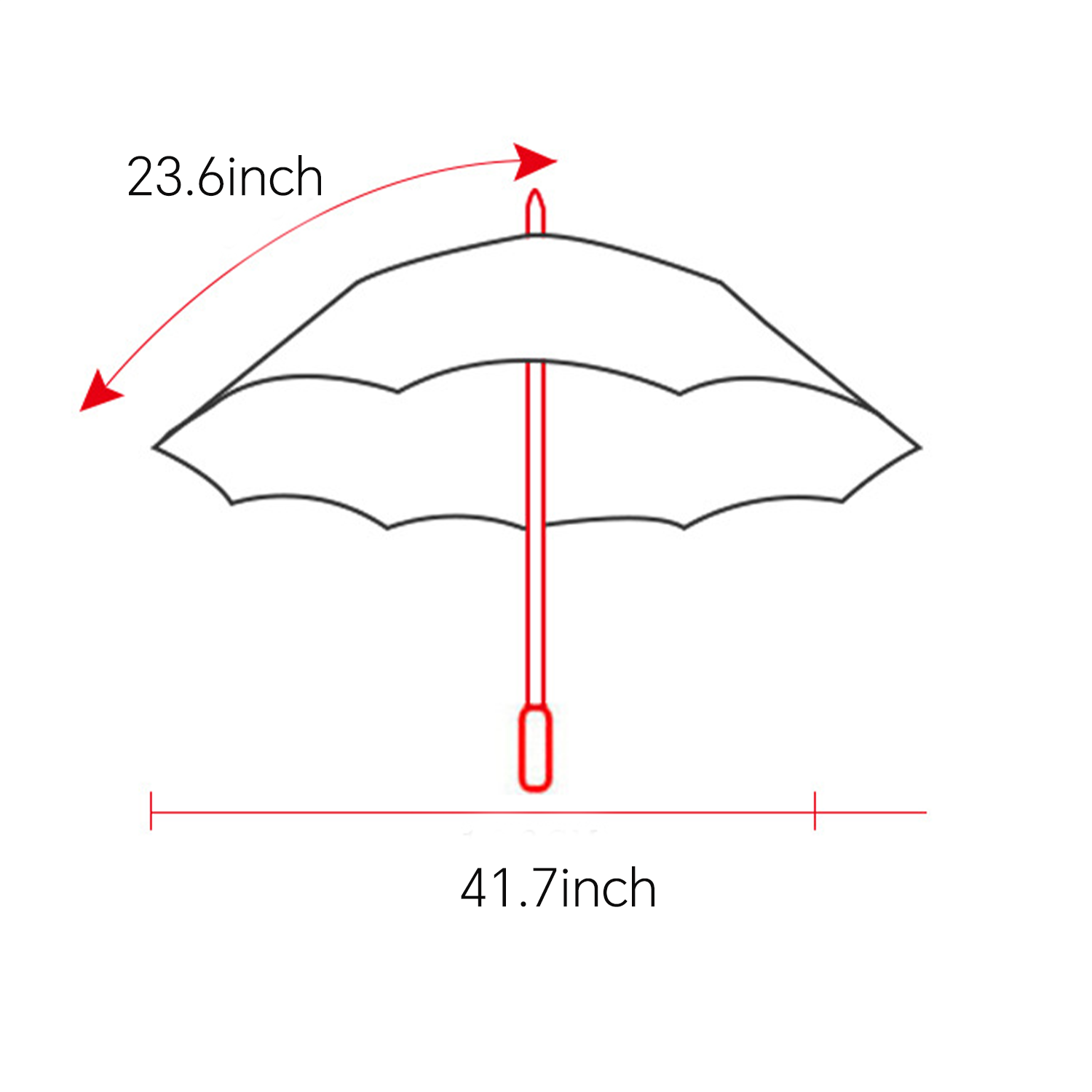 42" Auto Open Straight Advertising Umbrella 5