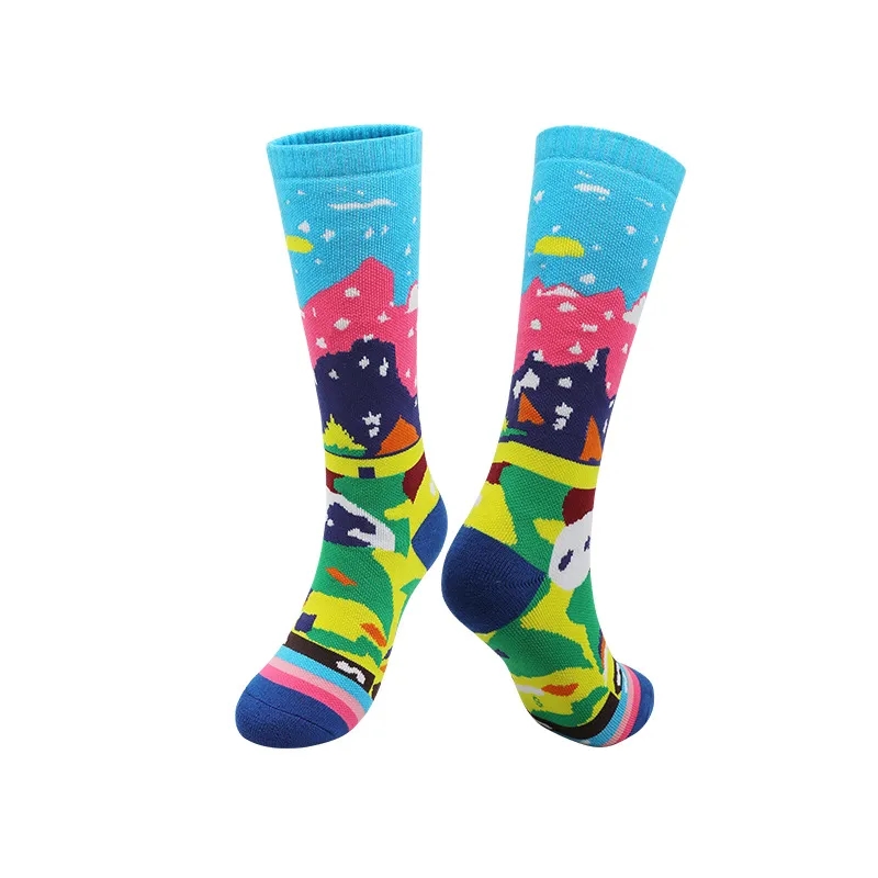 Custom Knitted Jacquard Crew Dress Socks - 168 Needle 3