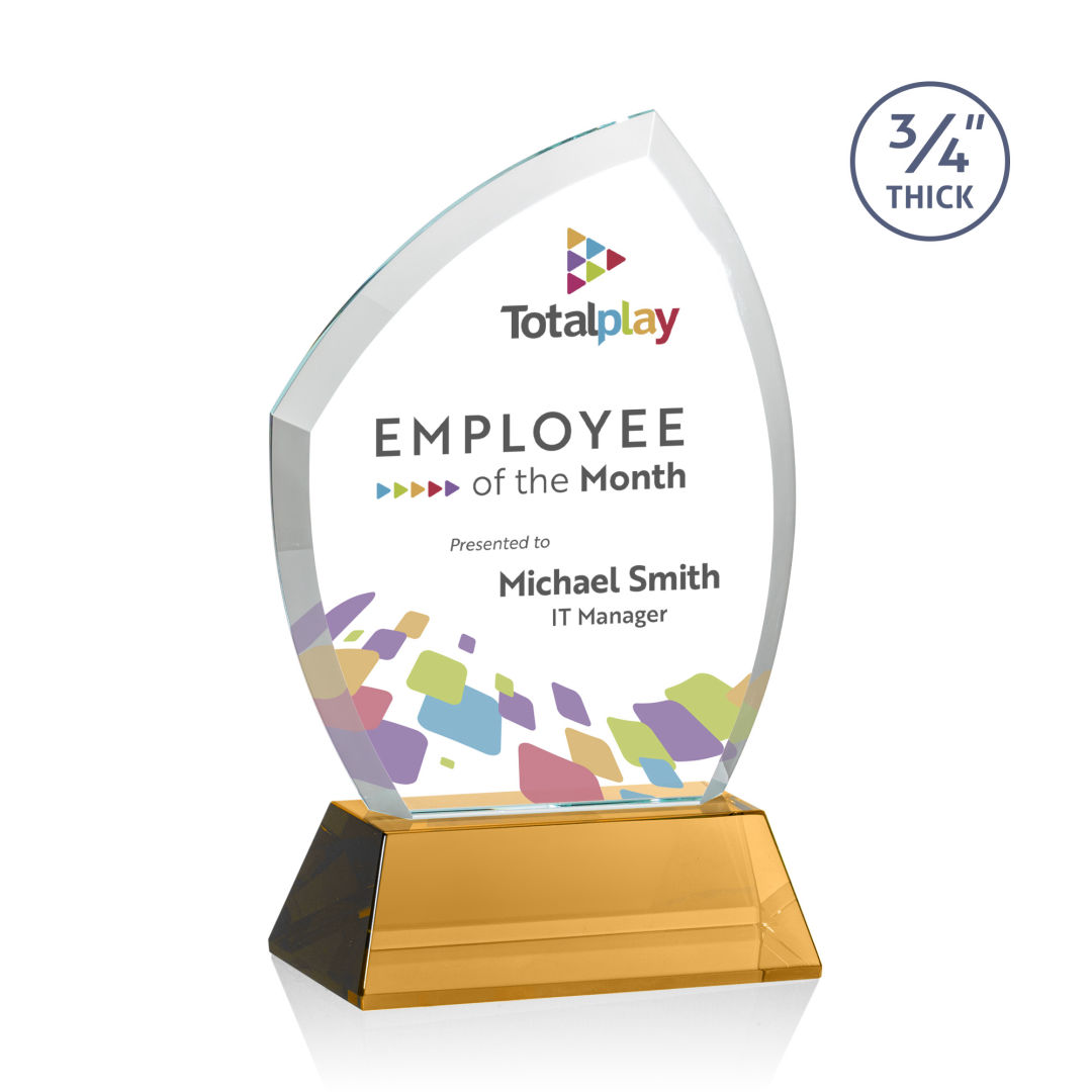 Daltry VividPrint™ Award on Newhaven Base - Amber 6