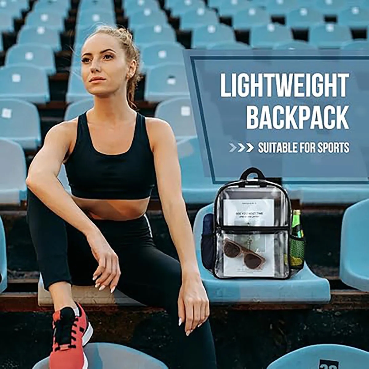 24L Stadium Approved Certified Clear Backpack 7
