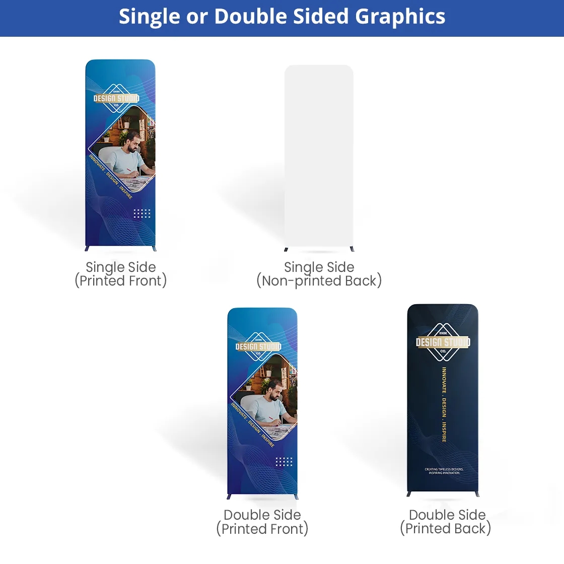 10ft Magnetic Modular Fabric Displays - L Shape Curved 5