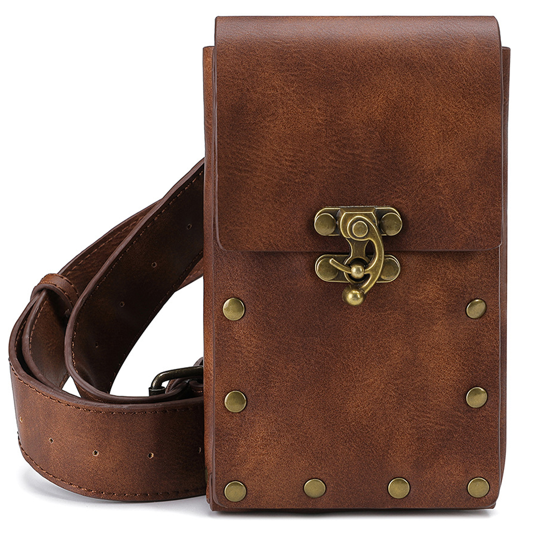 PU Vintage outdoor mobile phone sports fanny bag 5