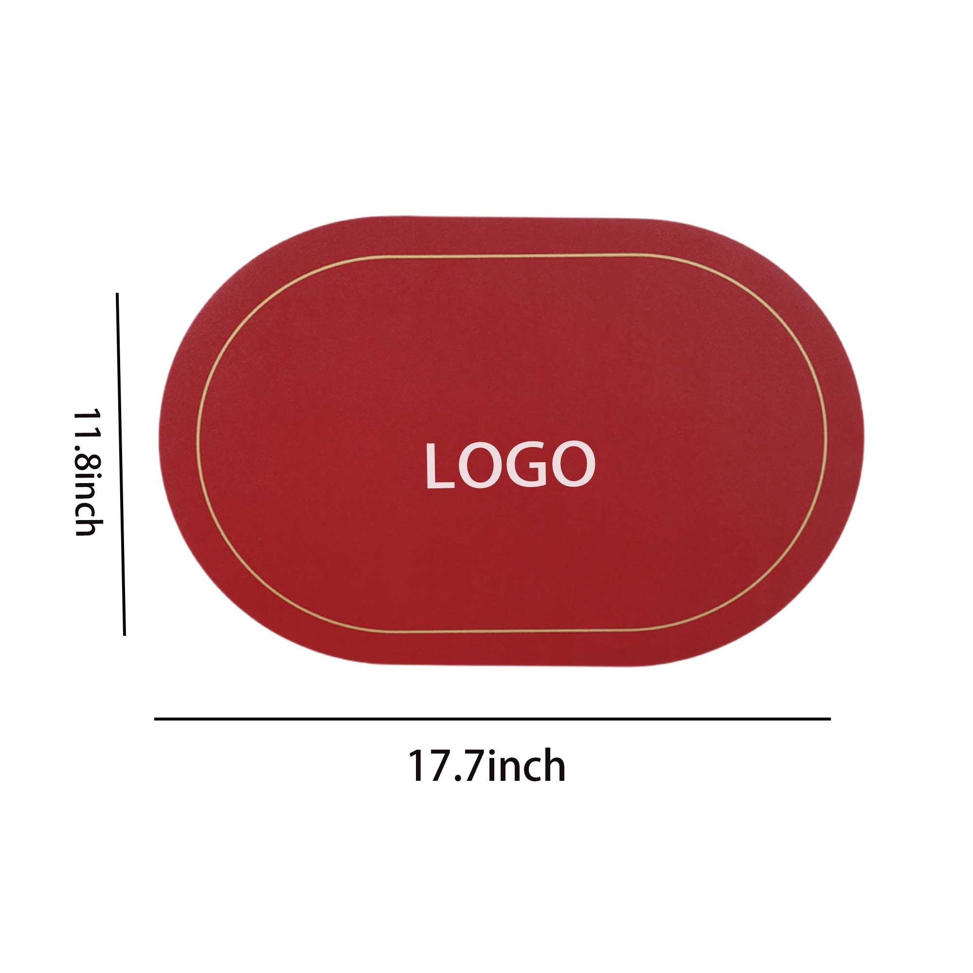Oval Heat Resistant Leather Placemat 2