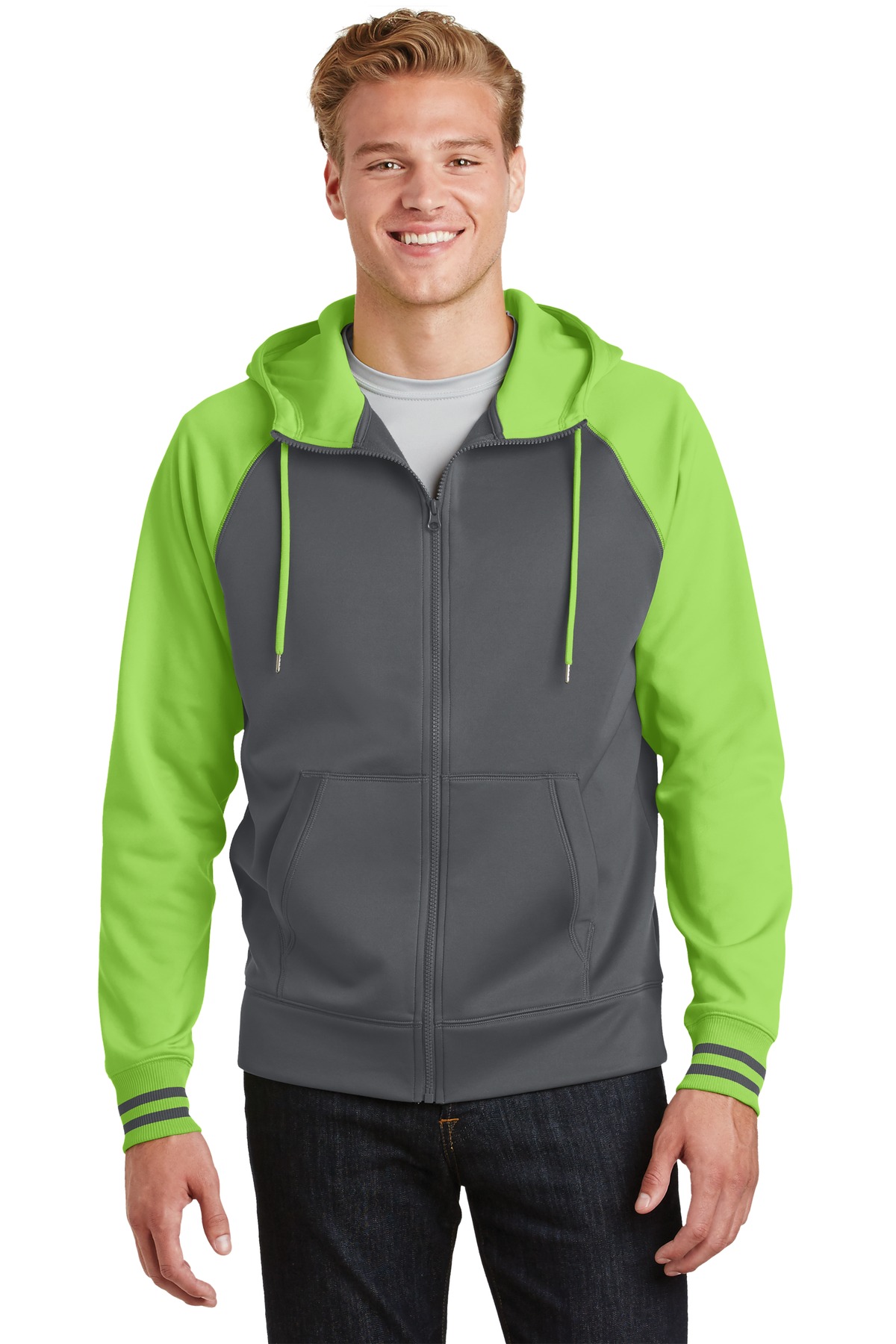 Sport-Tek Sport-Wick Varsity Fleece Full-Zip Hooded Jacket. ST236 38