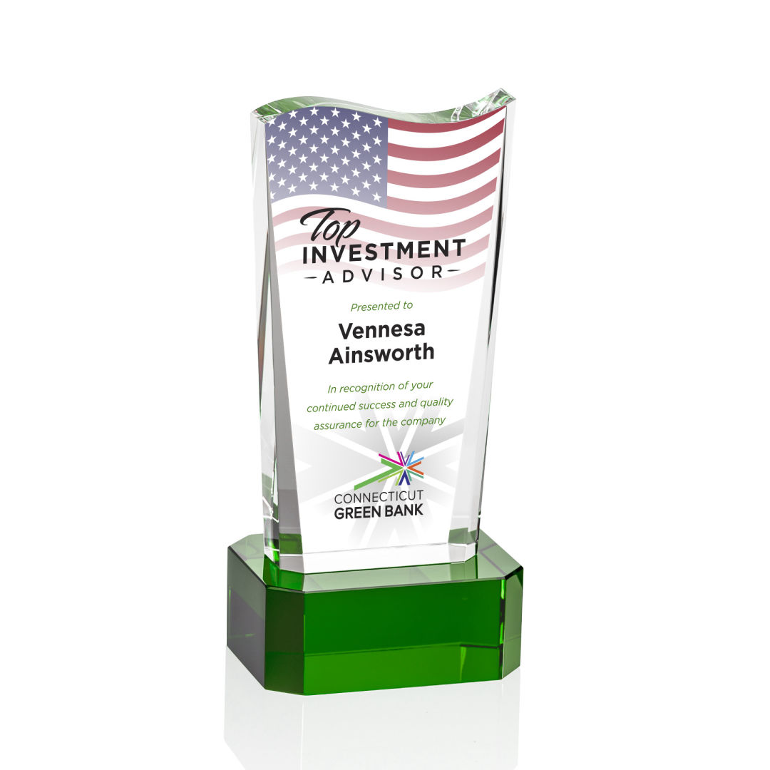 Violetta VividPrint™ Award on Base - Green 2